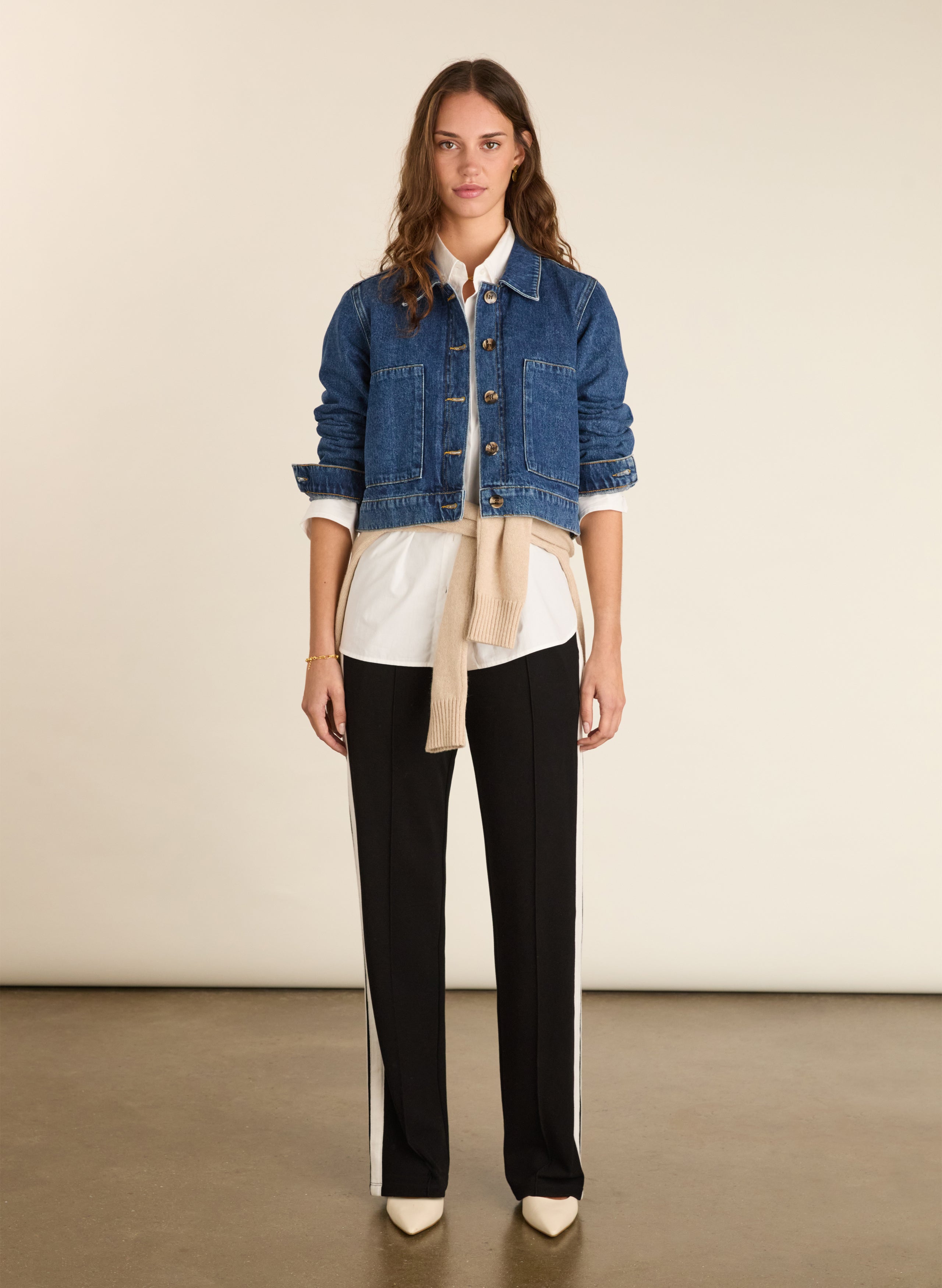 Kristi Organic Cotton Cropped Denim Jacket