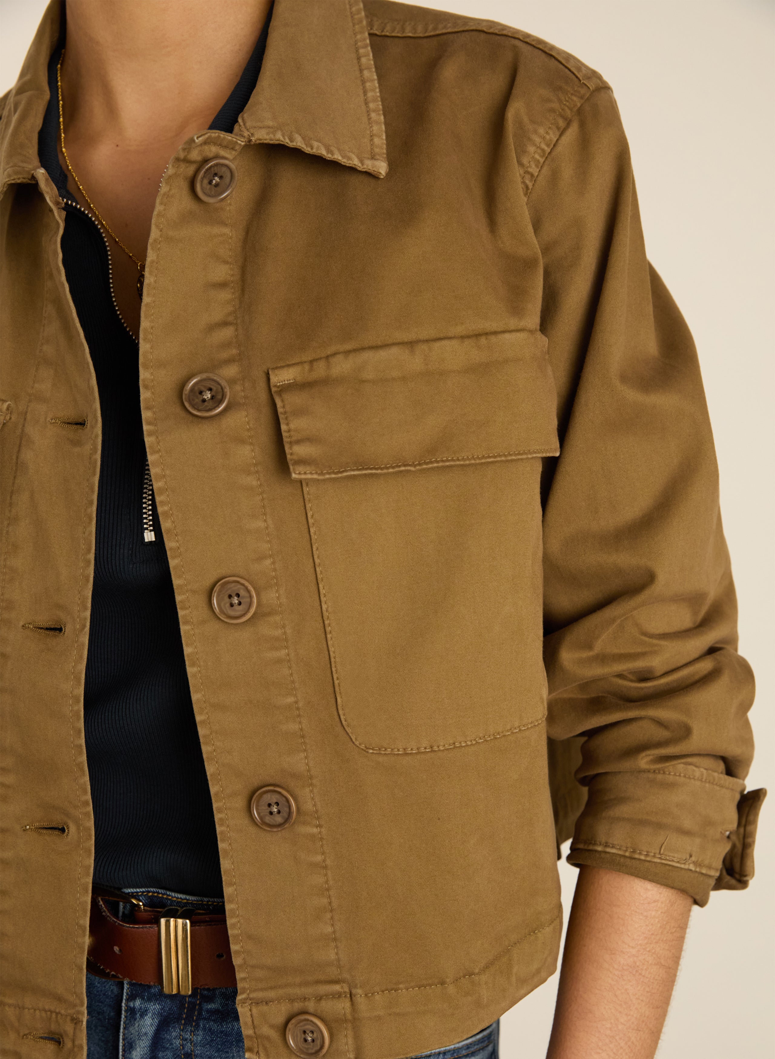 Nata Organic Cotton Cropped Jacket