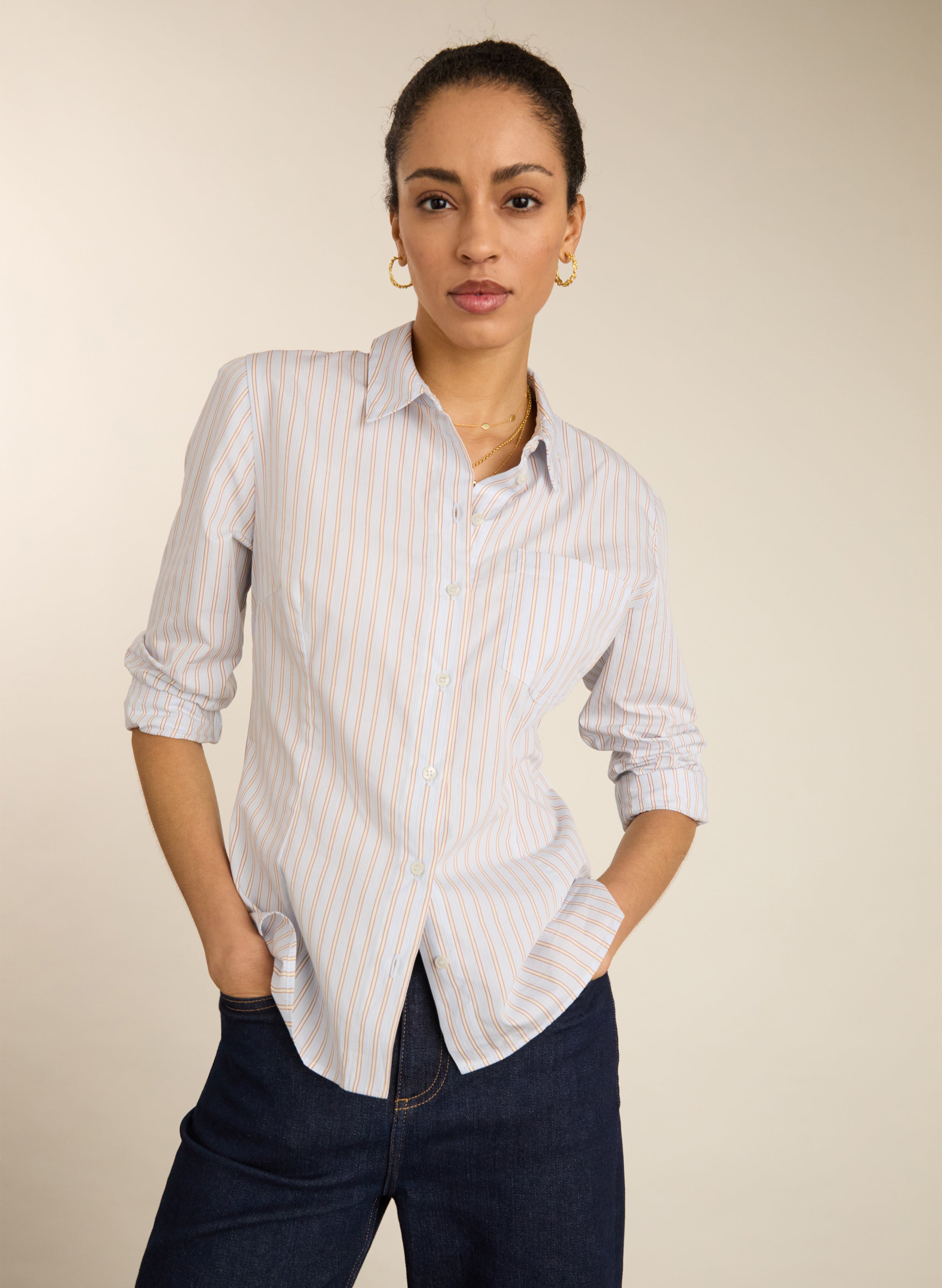 Nicola Organic Cotton Stripe Shirt