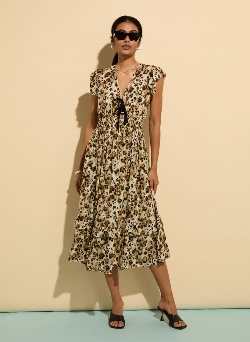 Philippine Printed Tie Detail Dress