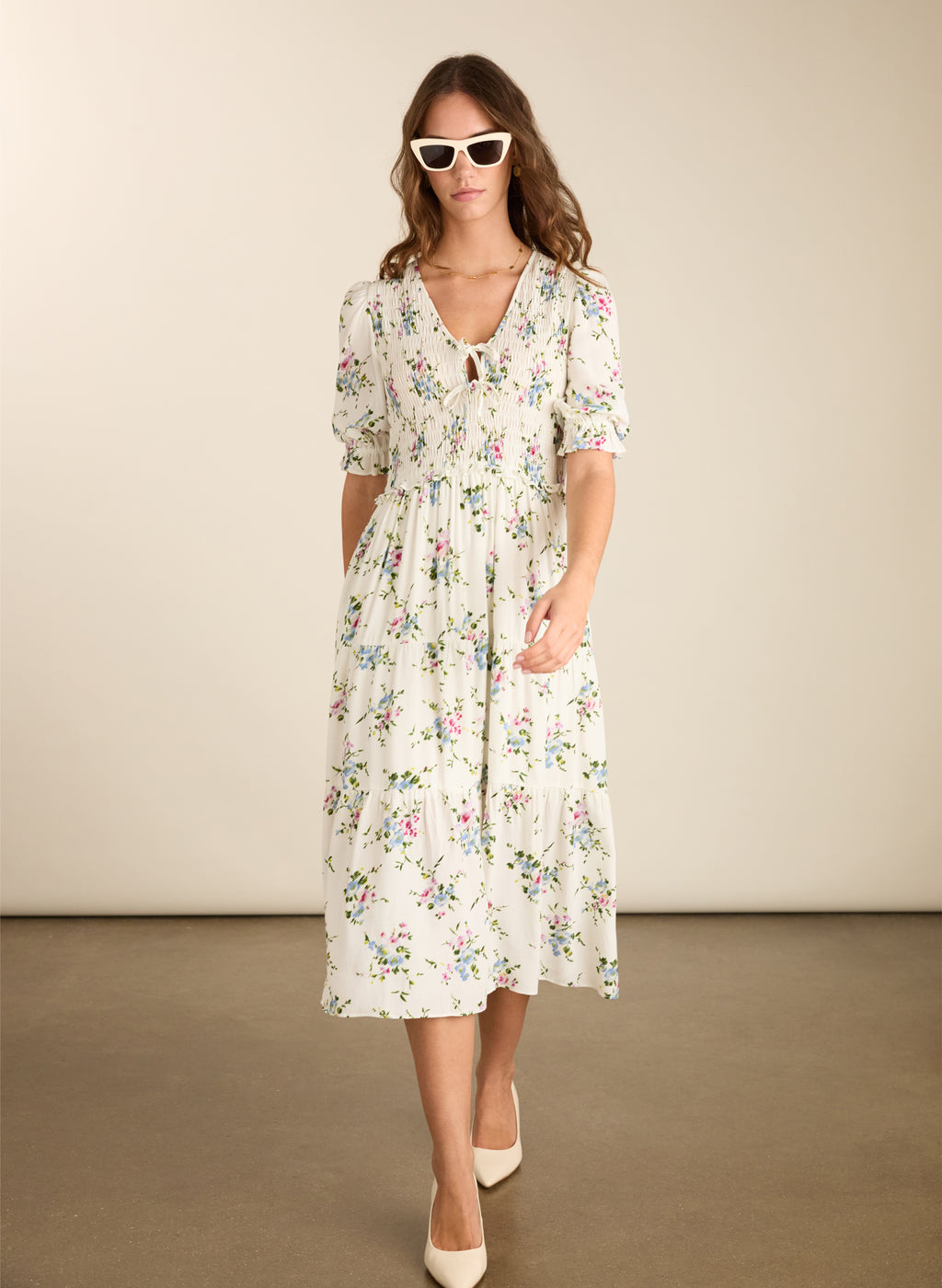 Melania Smock Midi Dress