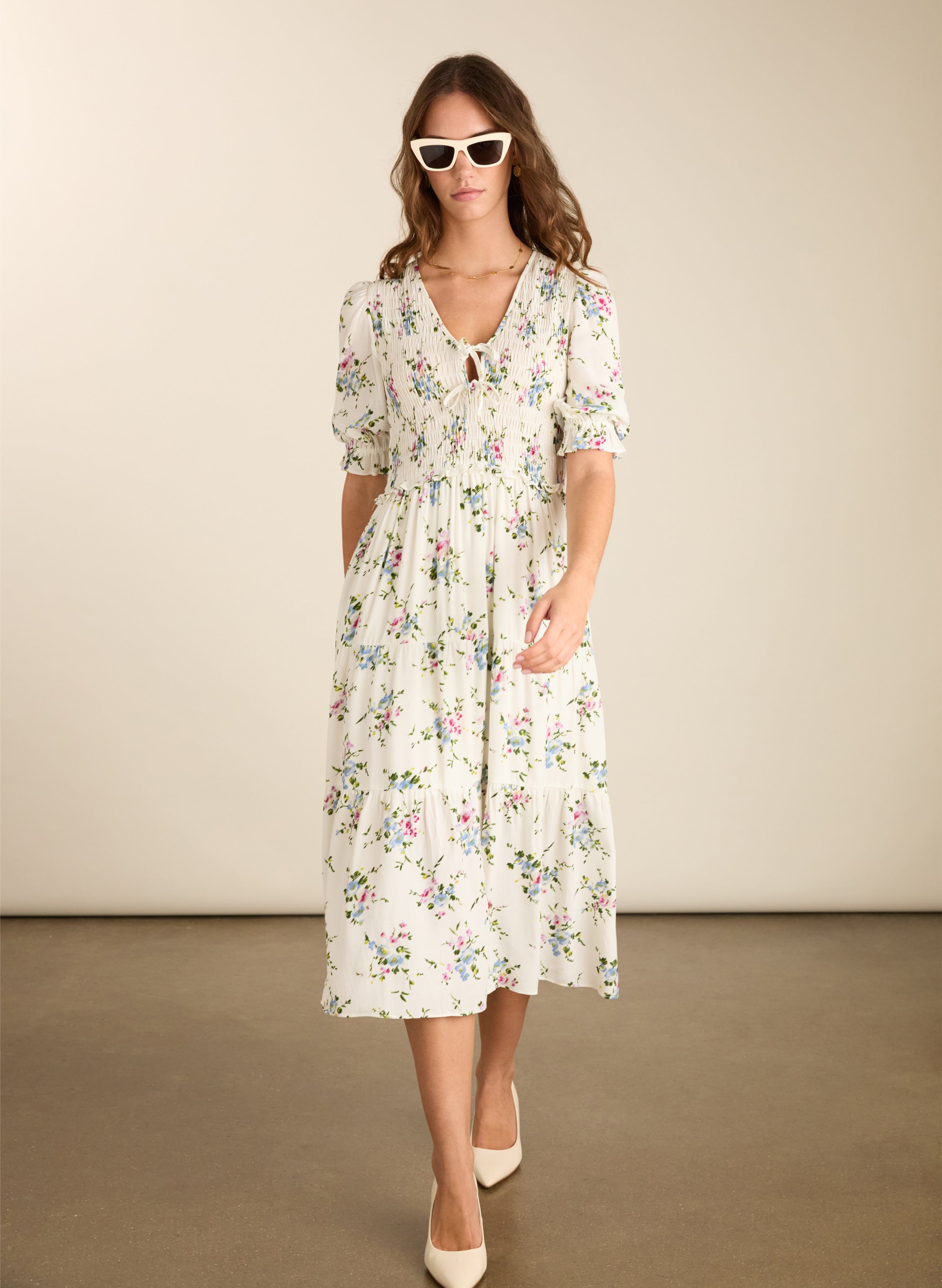 Melania Smock Midi Dress