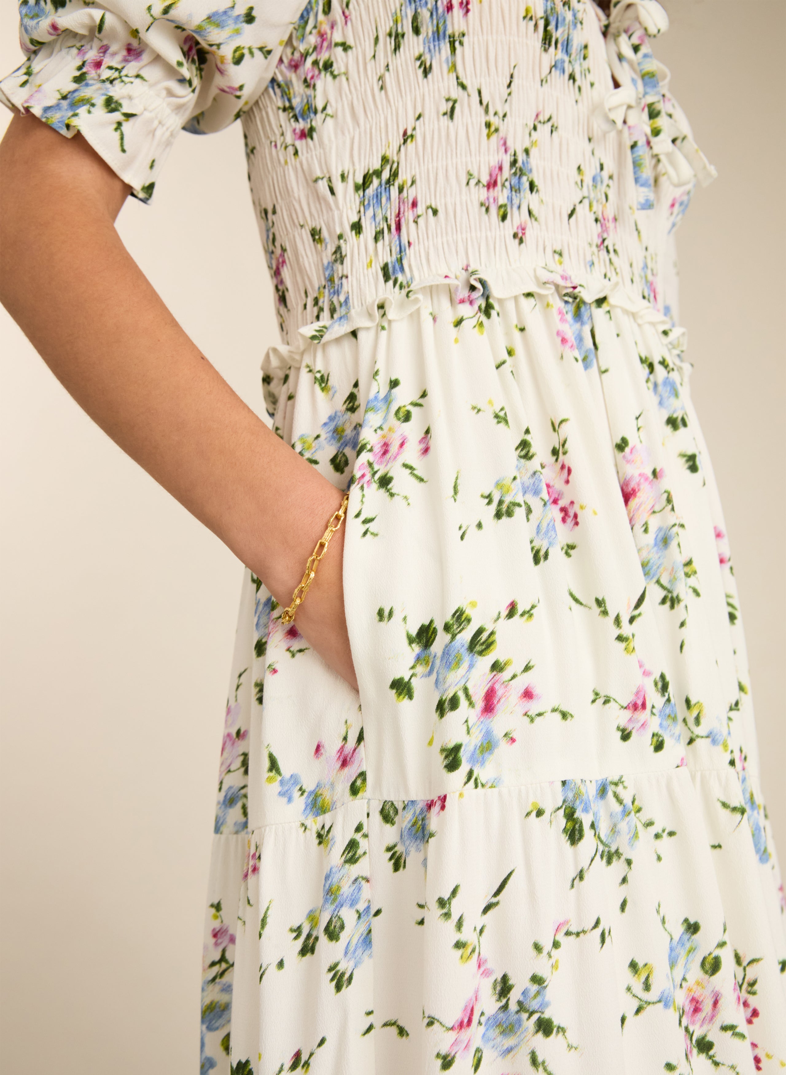 Melania Smock Midi Dress