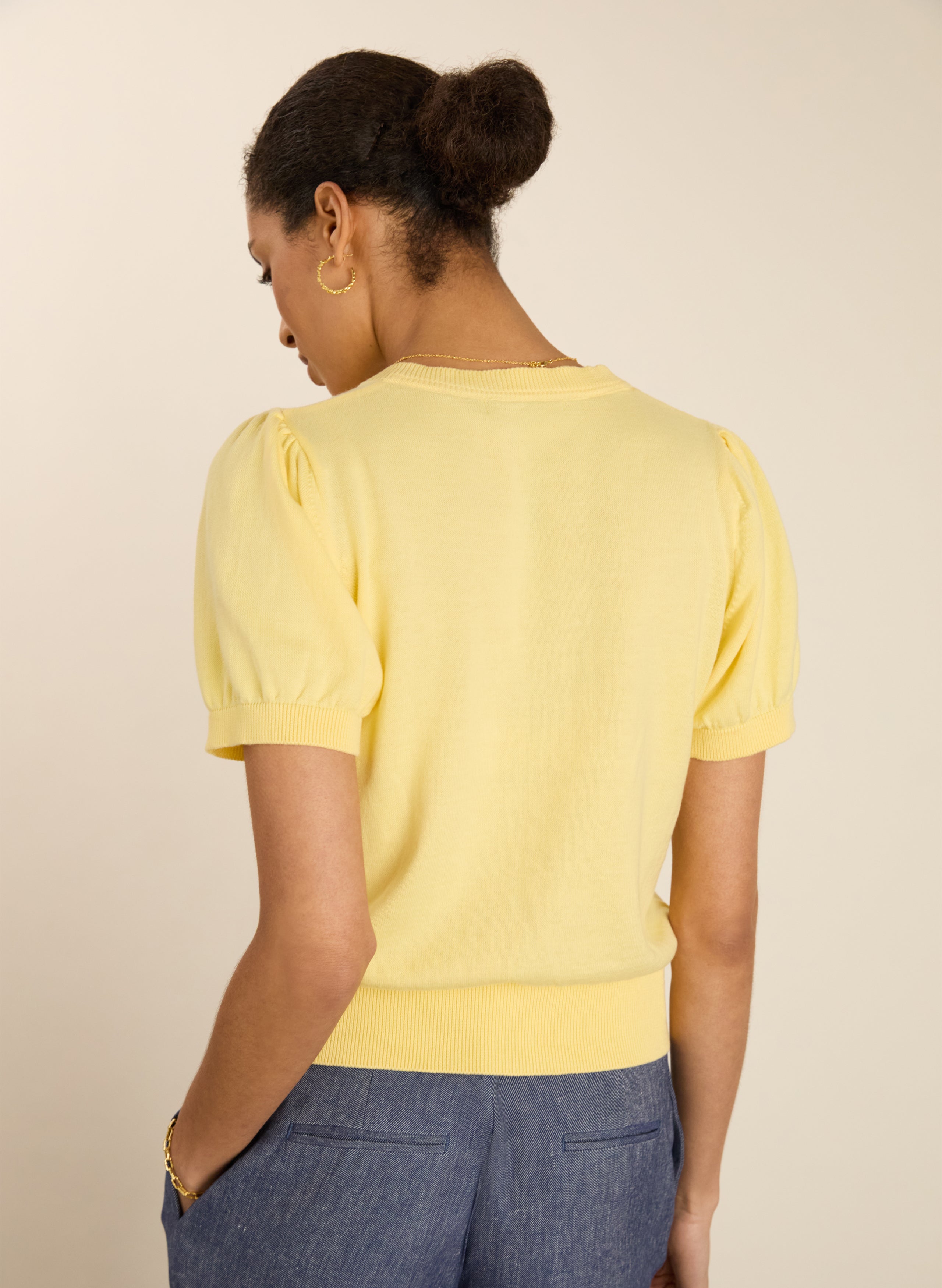 Sasha Organic Cotton Short Sleeve Cardigan