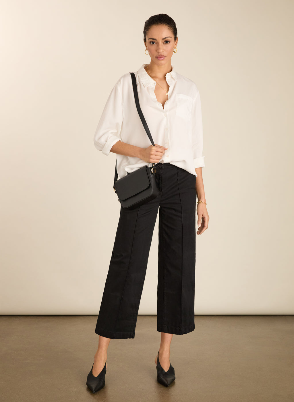 Taylor Organic Cotton Cropped Trousers