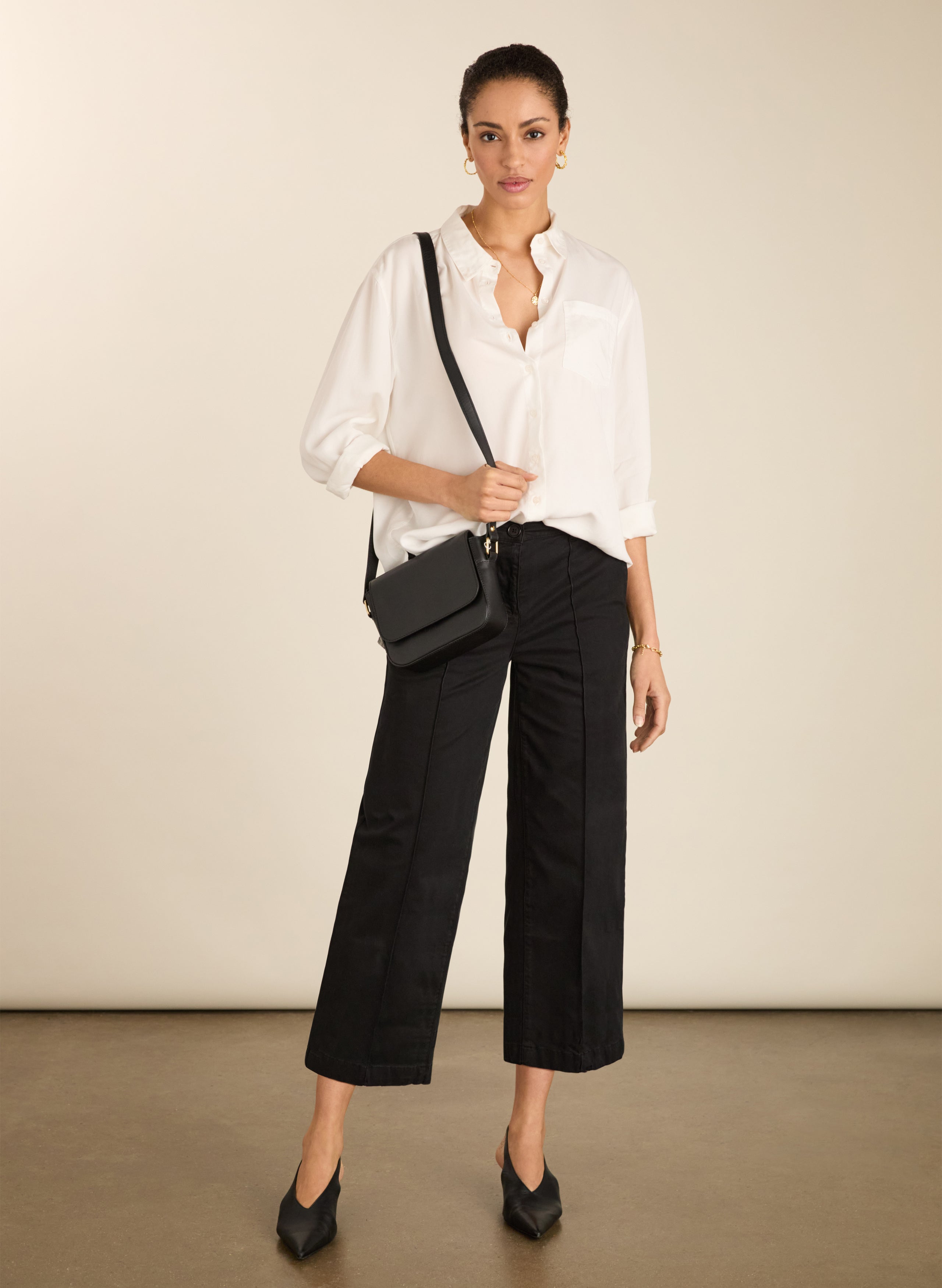 Taylor Organic Cotton Cropped Trousers