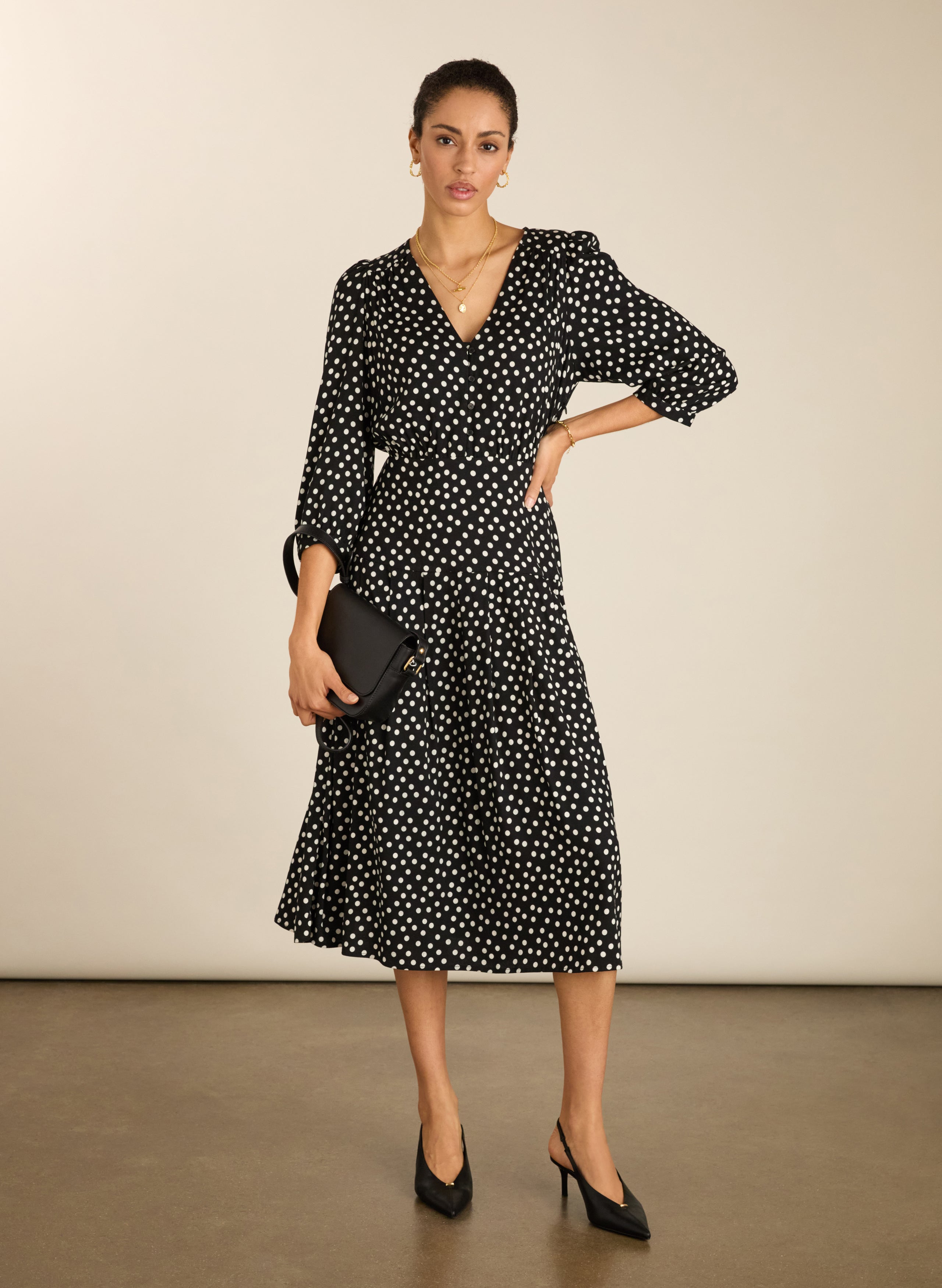 Mary Printed Midi Dress