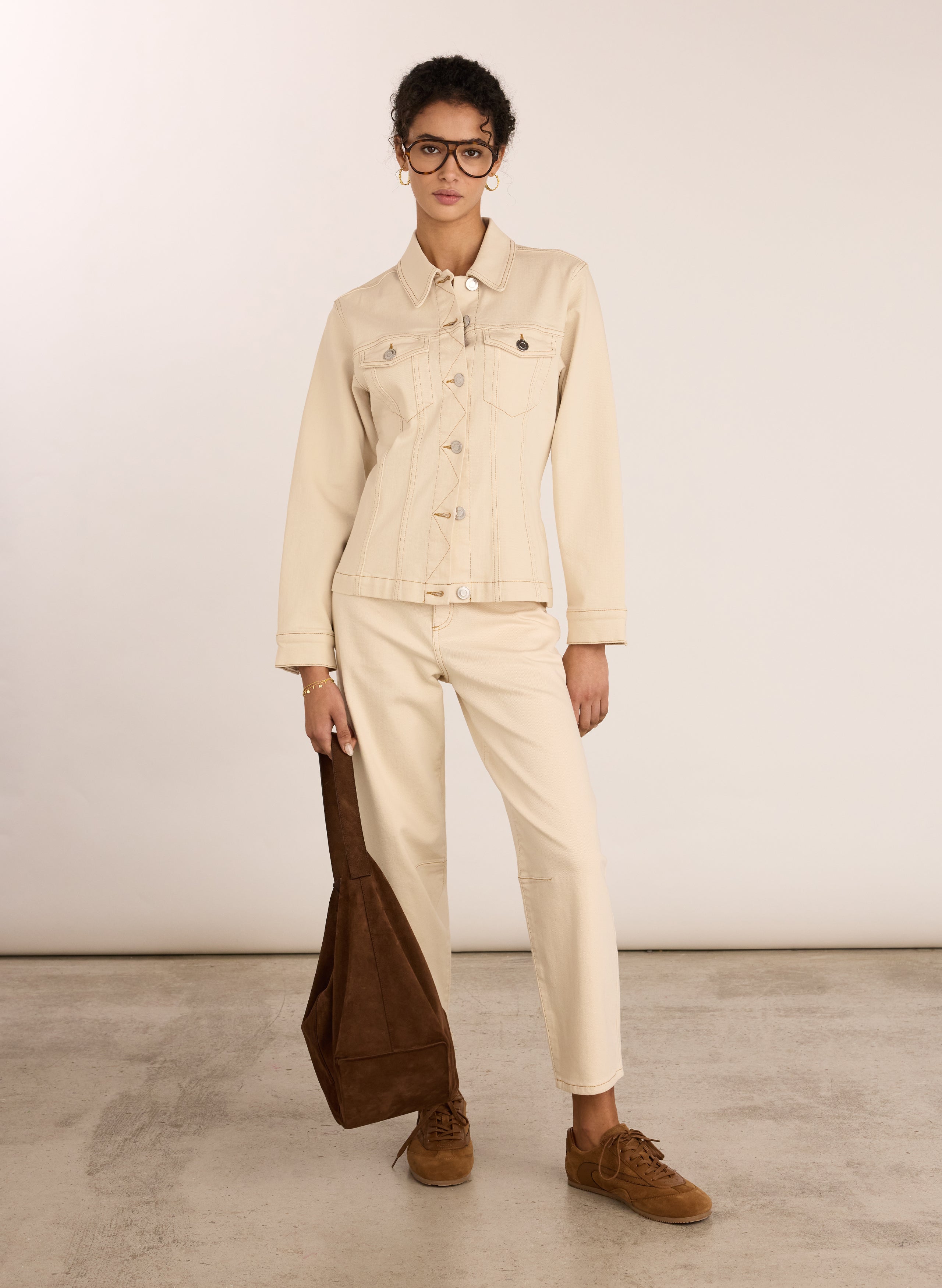 Louise Organic Cotton Waisted Denim Jacket