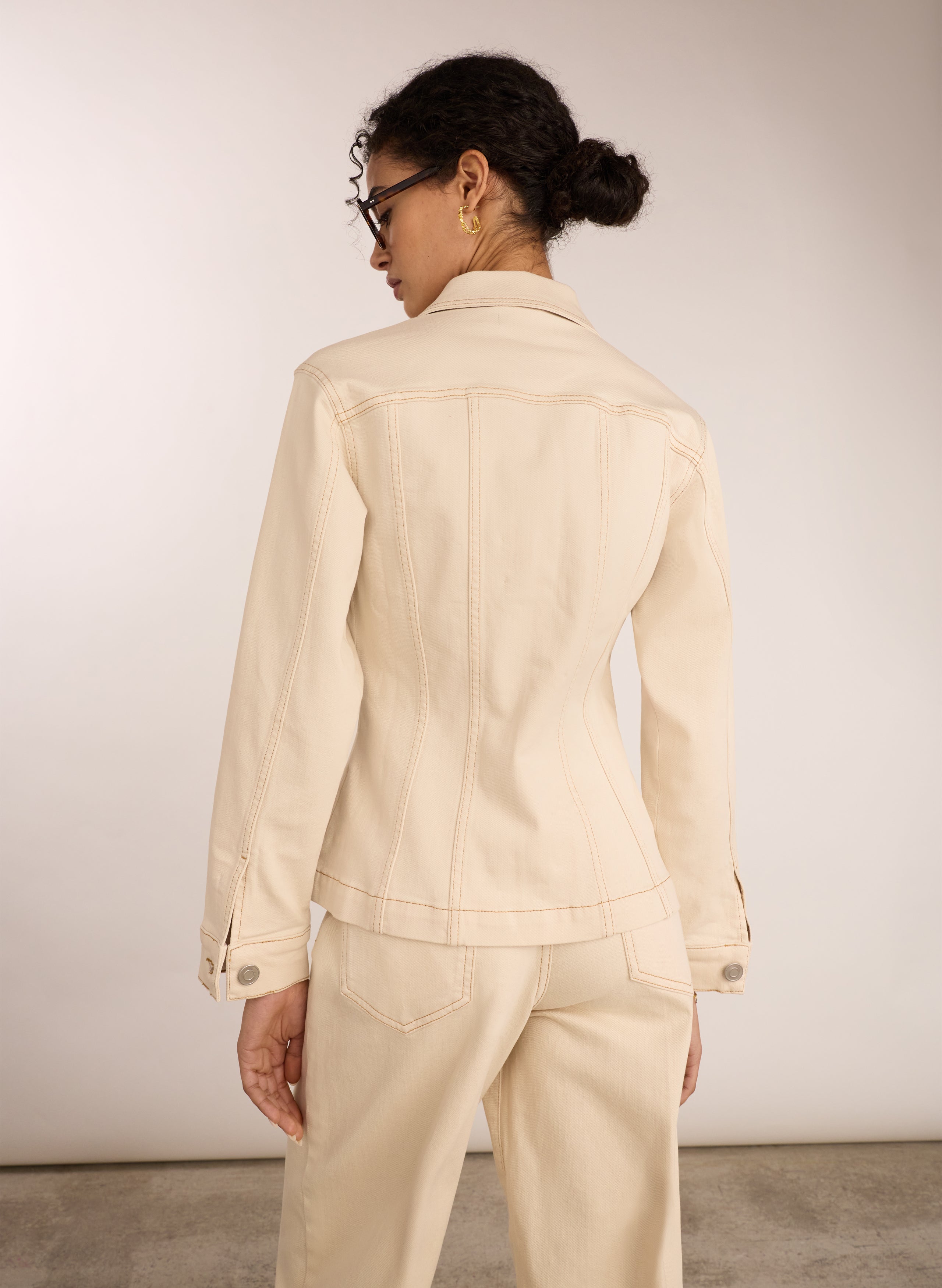 Louise Organic Cotton Waisted Denim Jacket