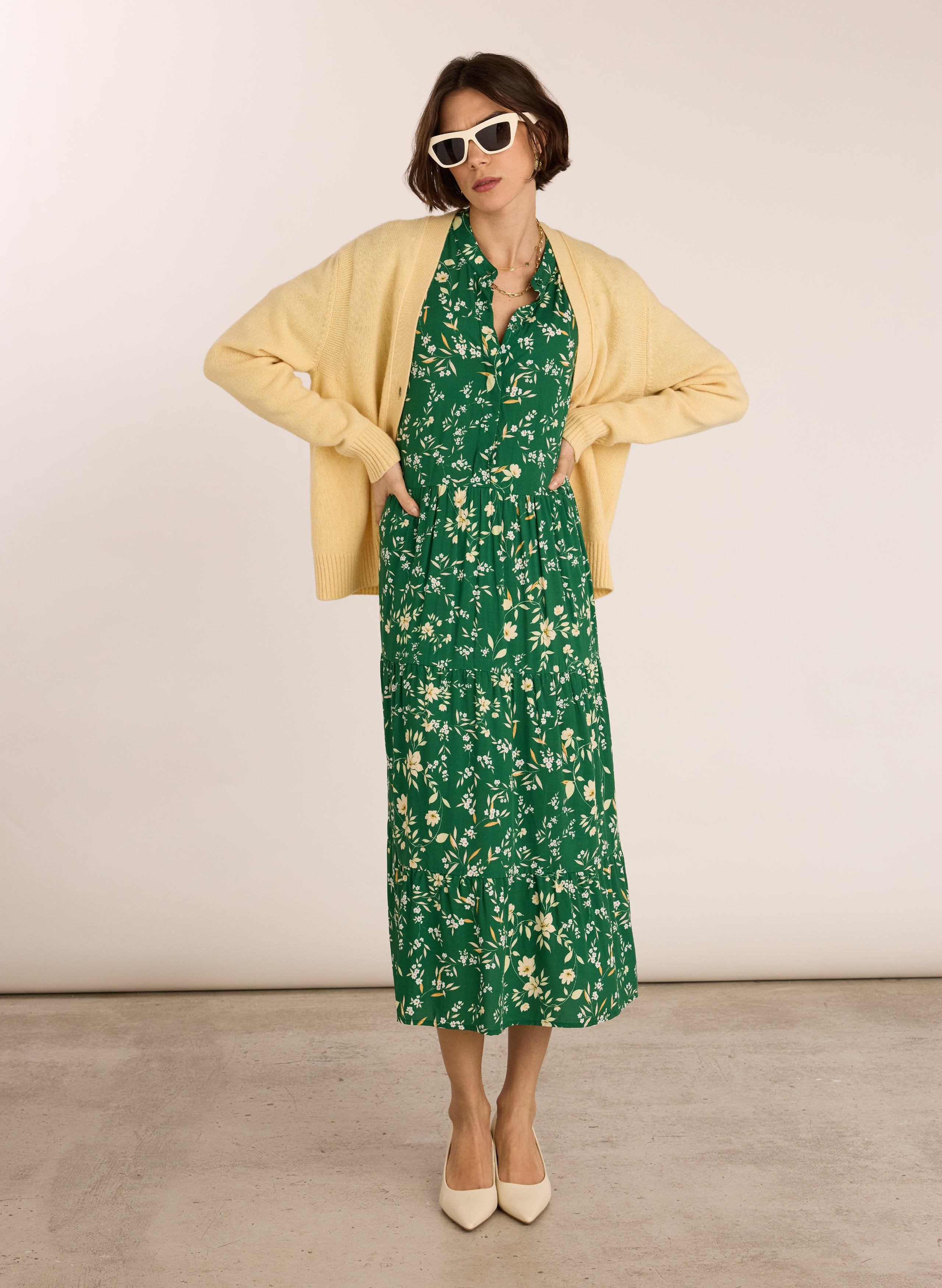 Mariella Printed Midi Dress