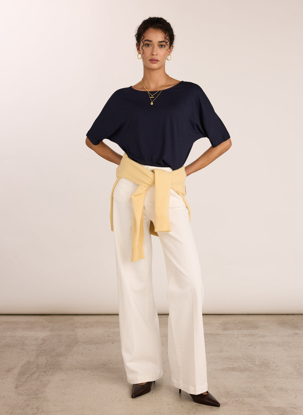 Carrie Relaxed Boat Neck Tee