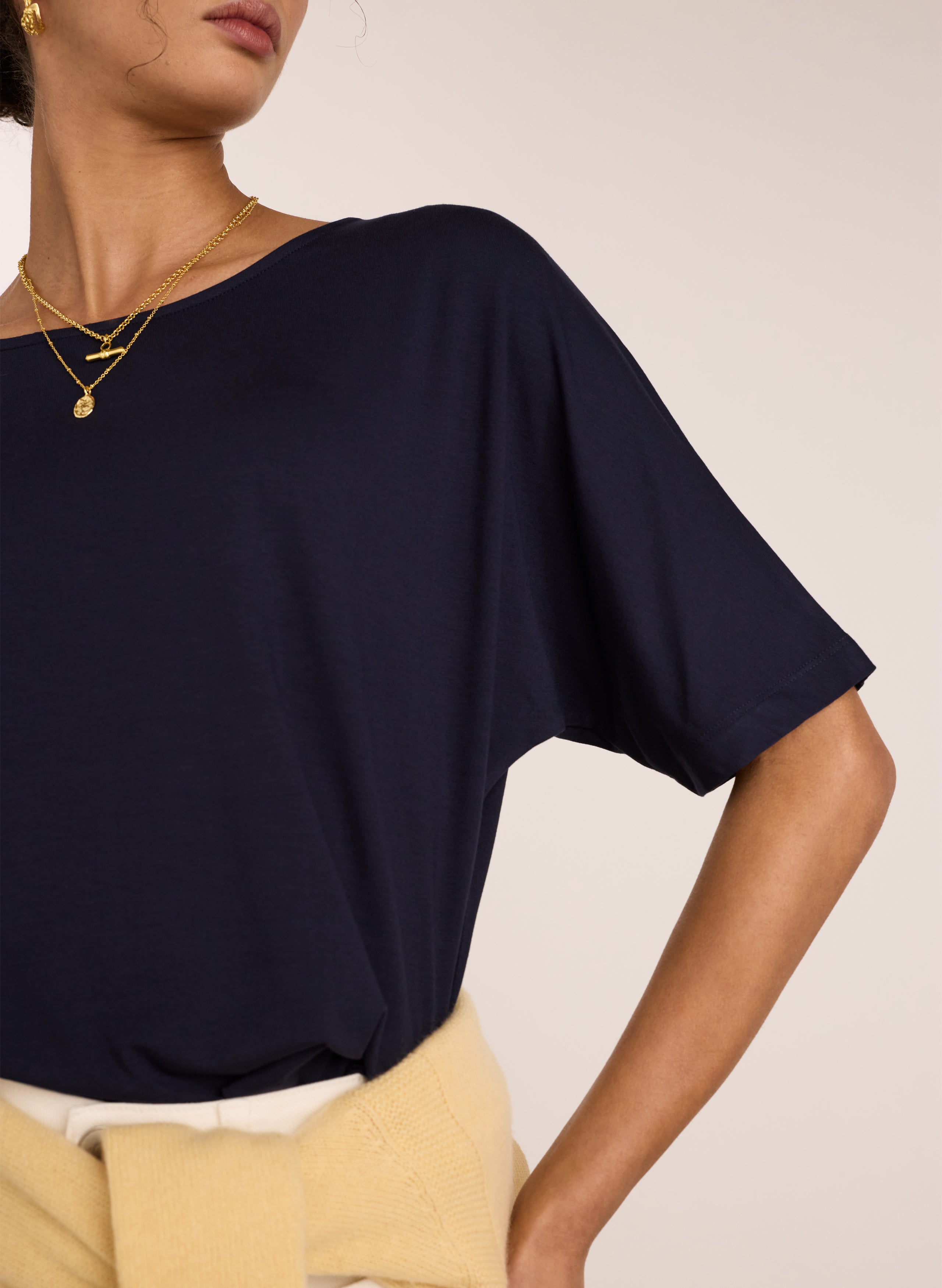 Carrie Relaxed Boat Neck Tee