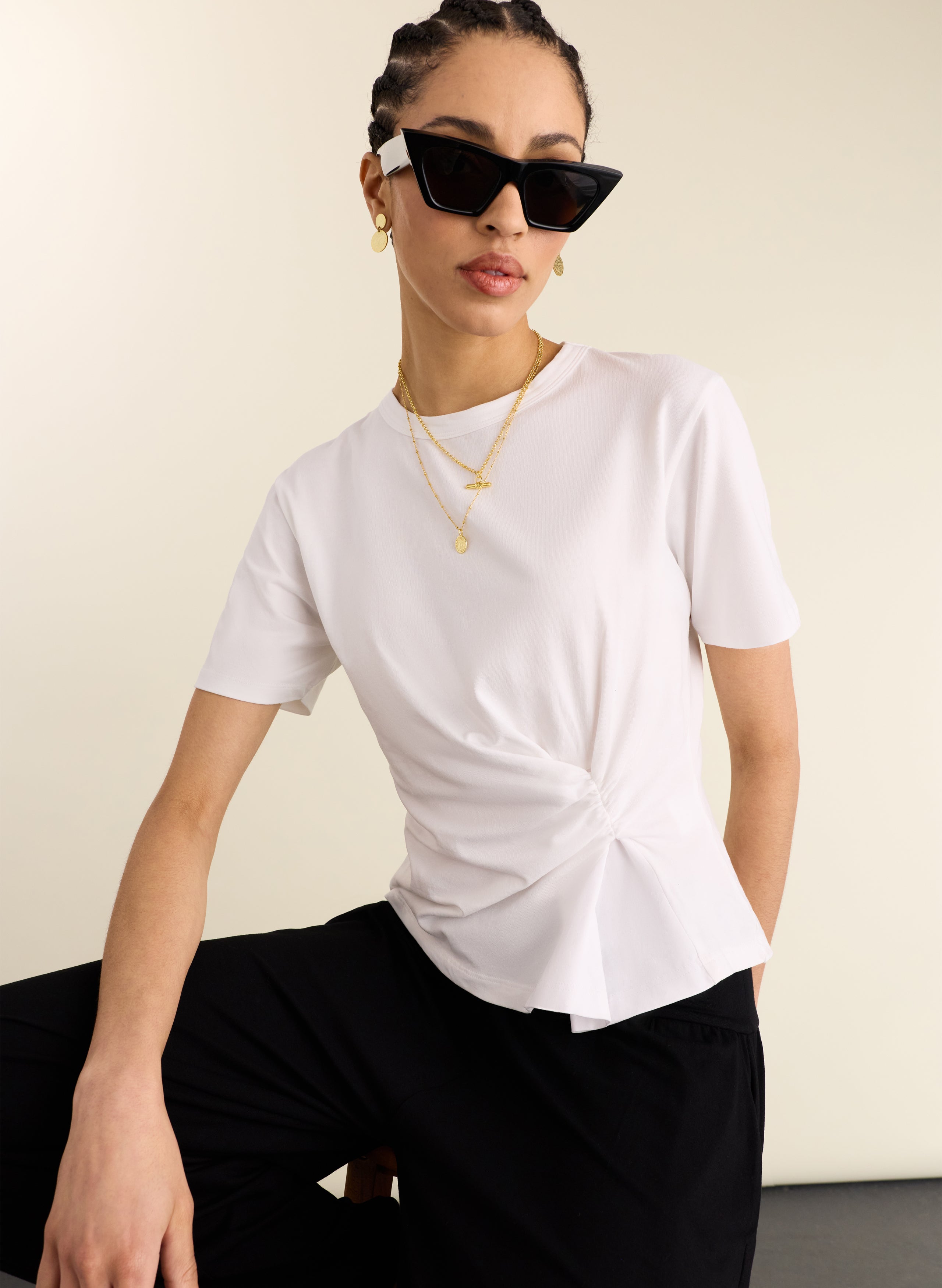 Lois Organic Draped Top