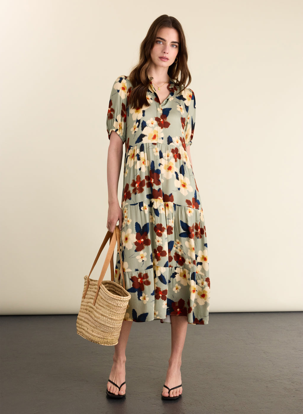 Mariella Printed Midi Dress