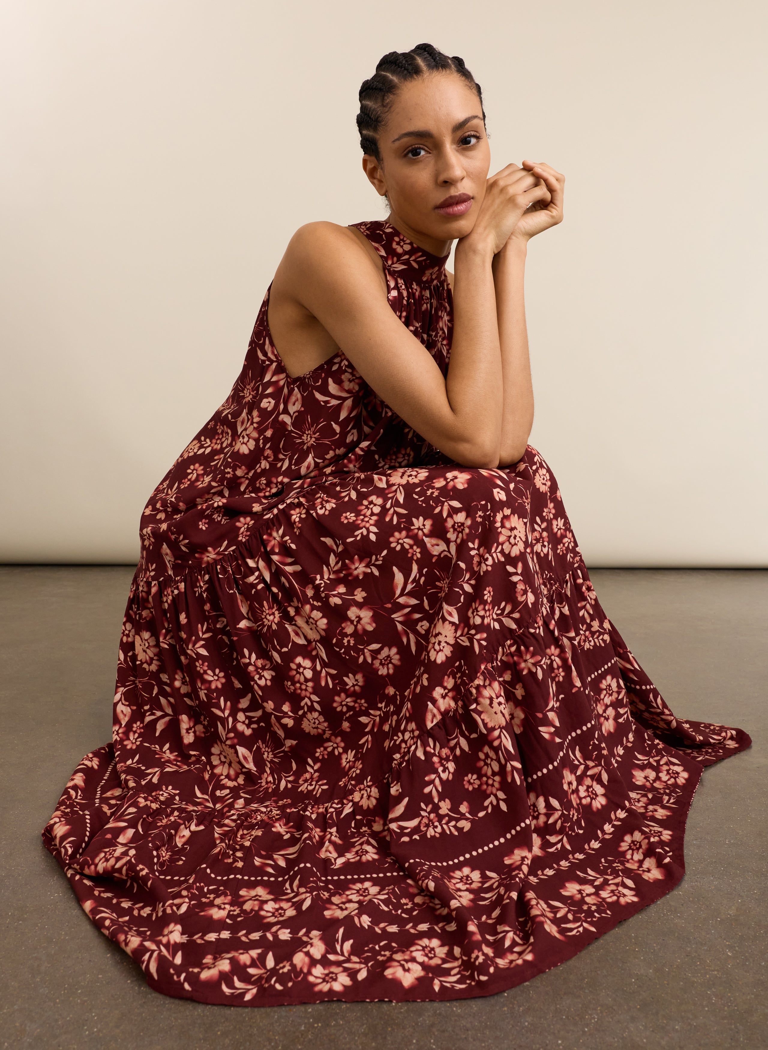 Anouk Printed Sleeveless Maxi Dress