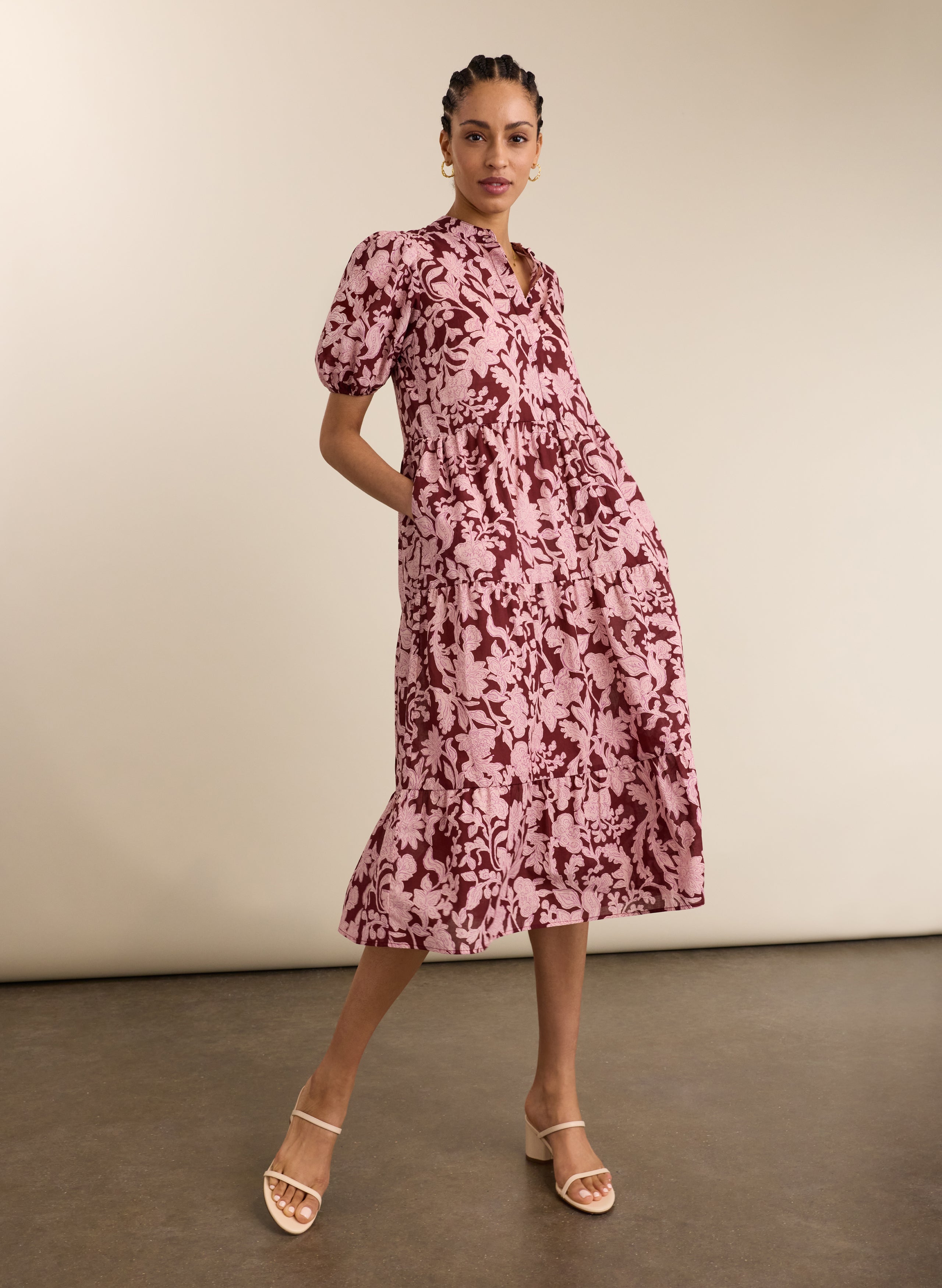 Mariella Organic Printed Midi Dress