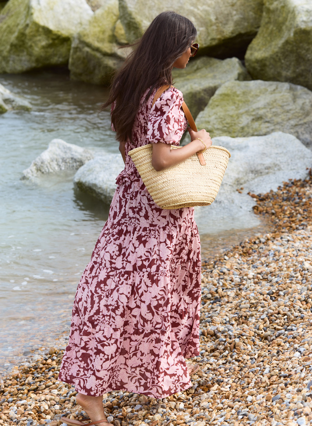 Tammy Organic Printed Midi Skirt