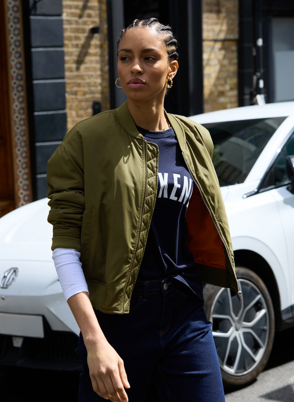 Shay Layered-Look Slogan T-shirt