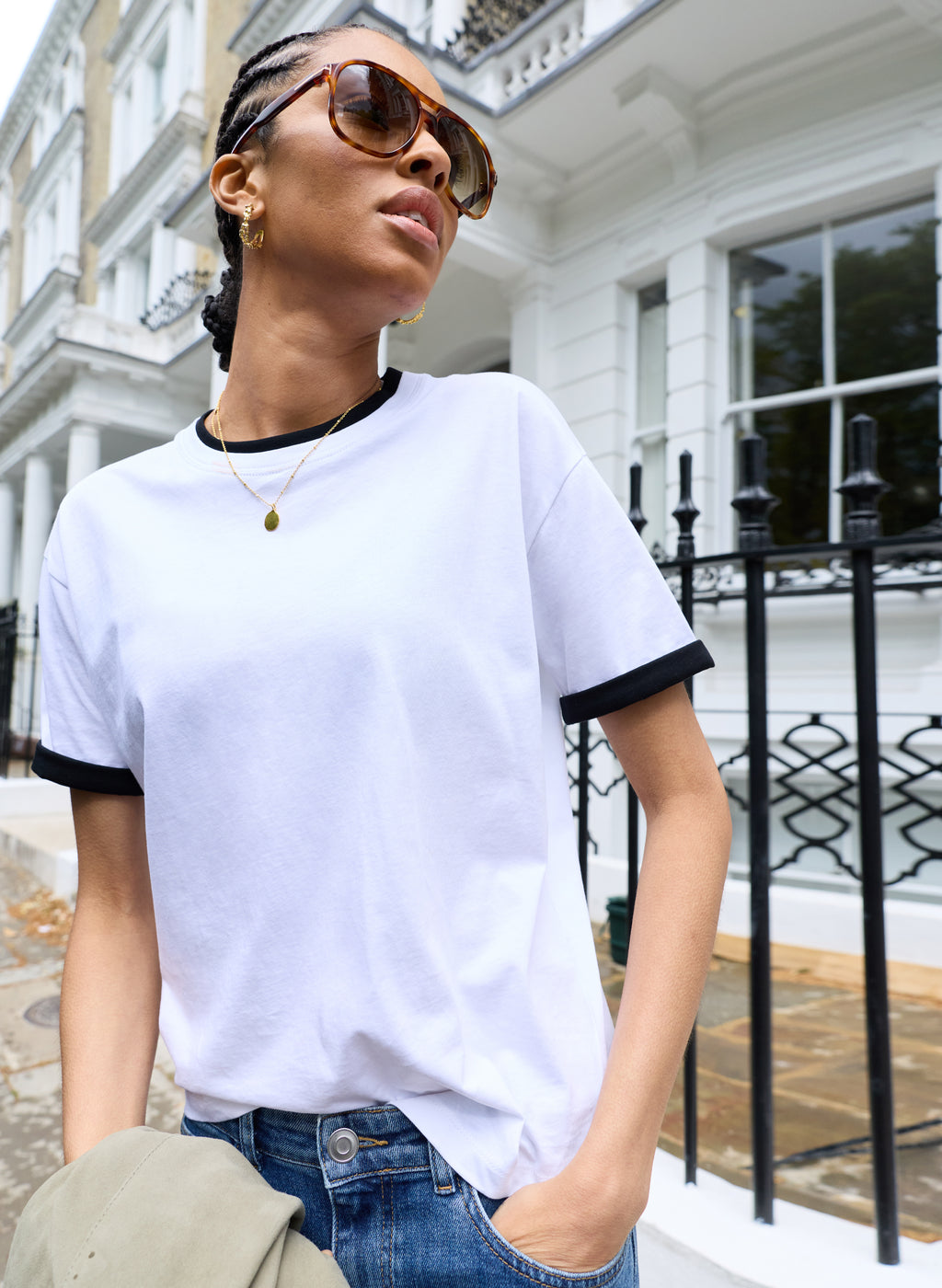 Pulia Layered-Look Crew Neck T-shirt