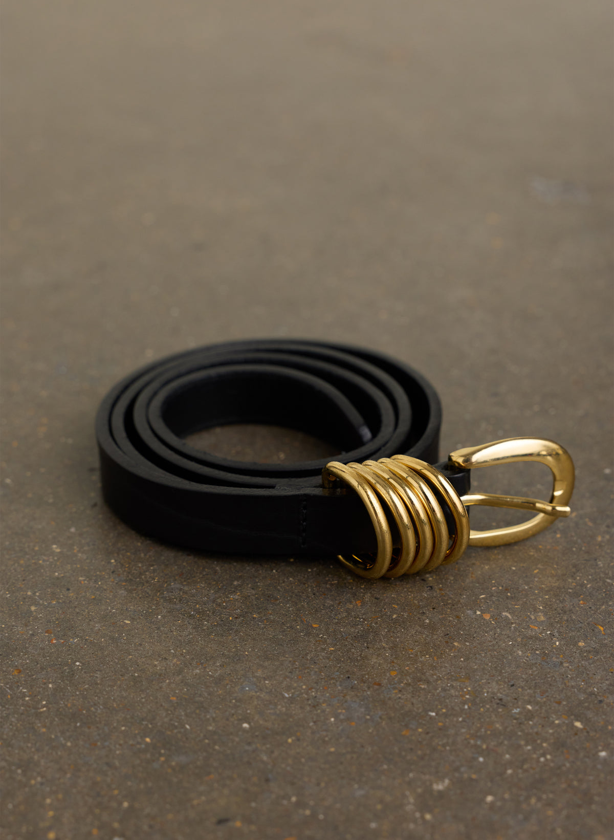 Elise Leather Belt - Gold