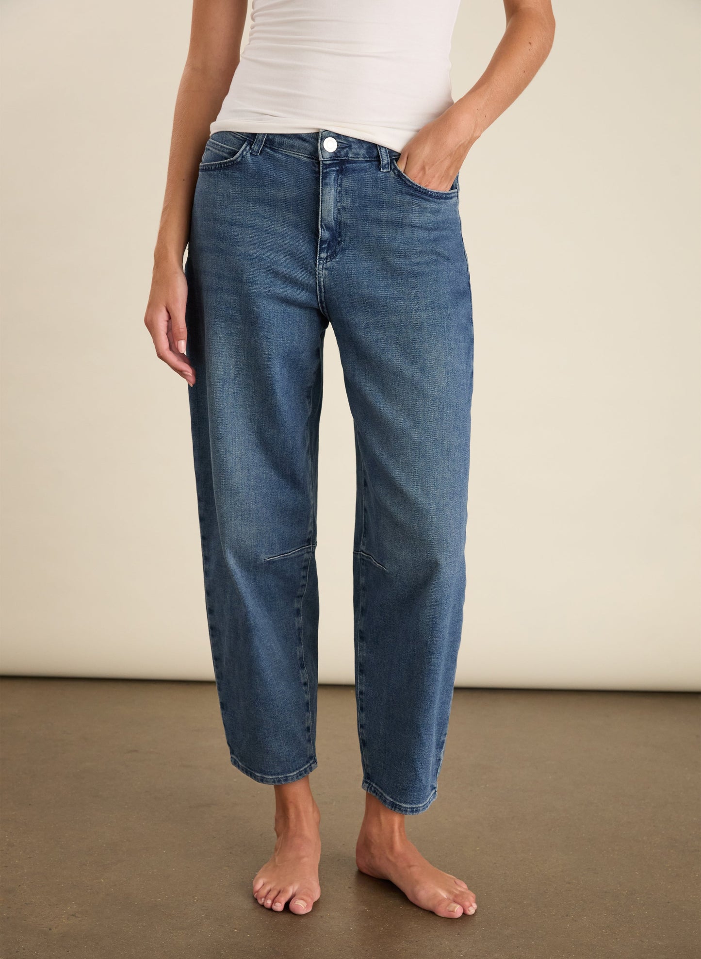 Nixi Organic Cotton Stretch Denim Barrel Jeans