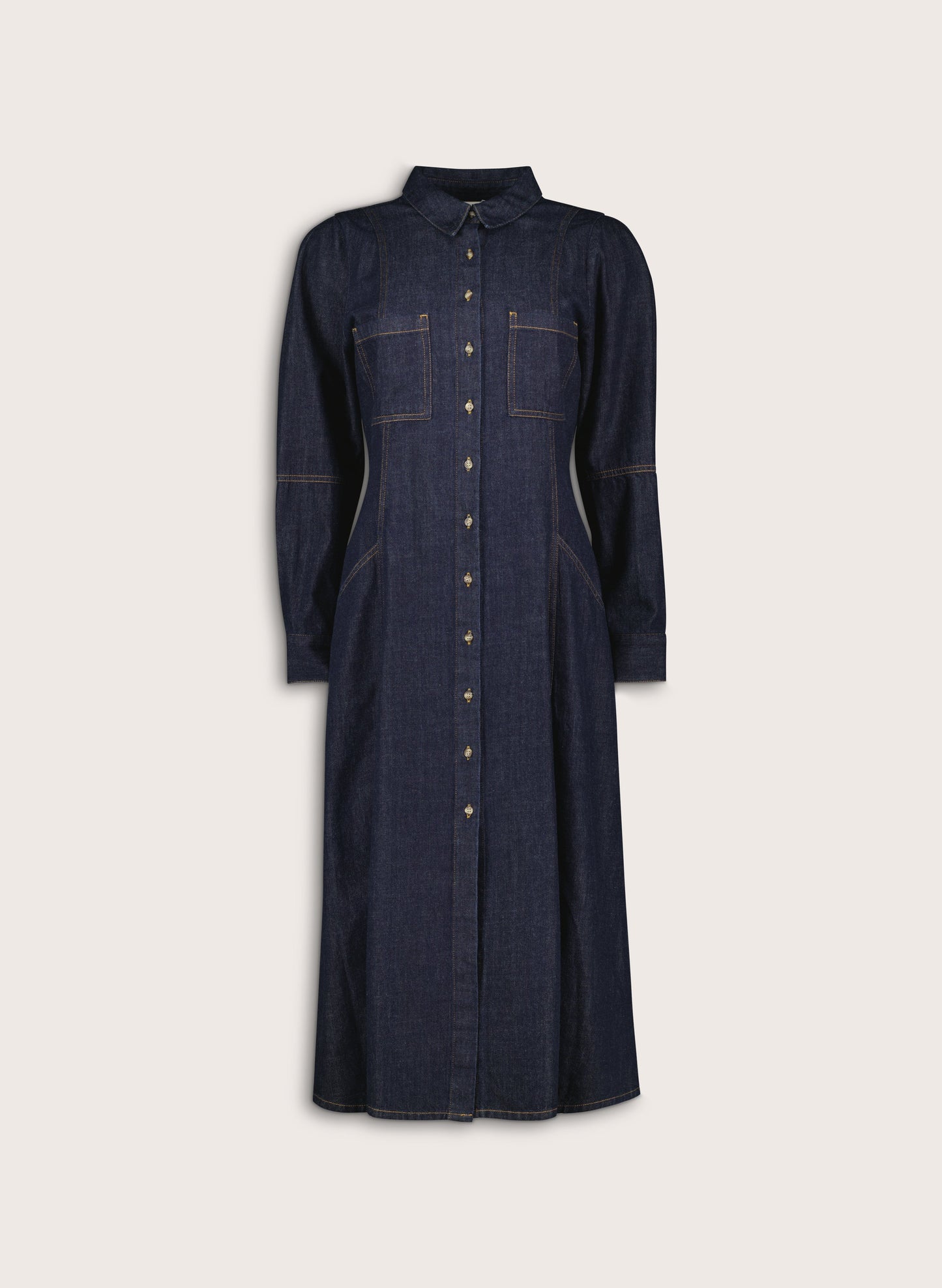 Channing Organic Denim Midi Dress