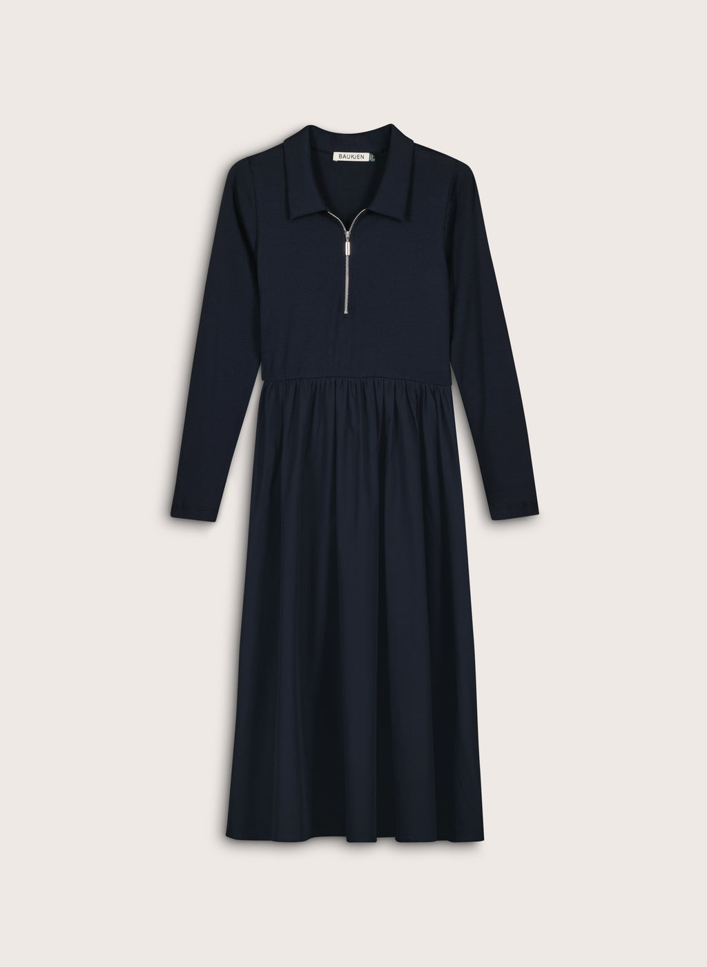 Kate Fabric Mix Zip Collar Dress