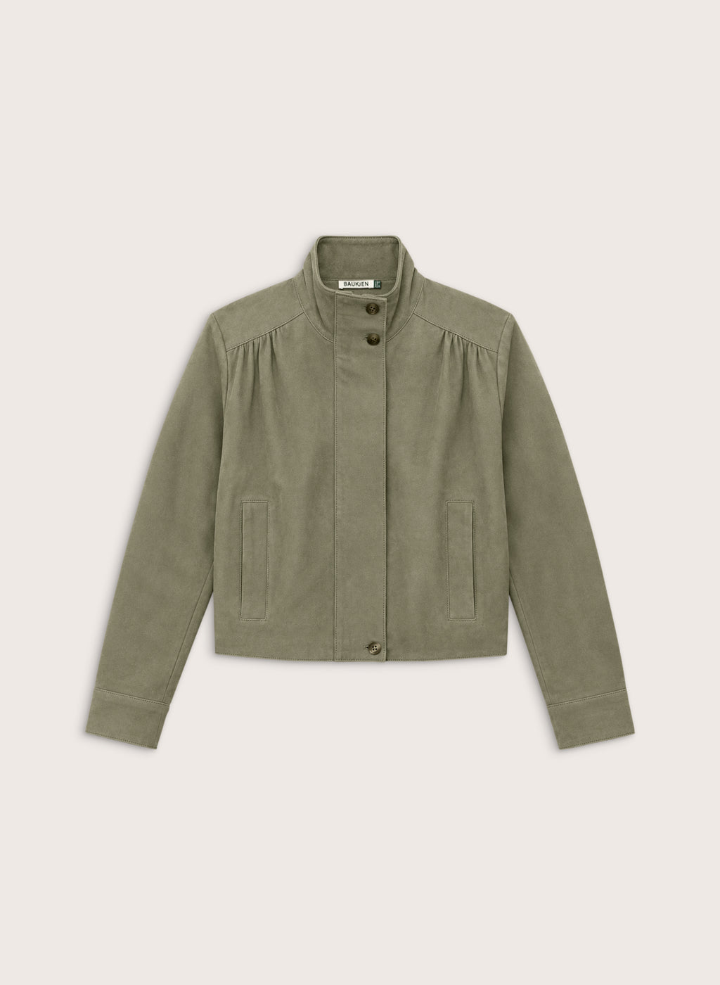 Ida Suede Funnel Neck Bomber Jacket