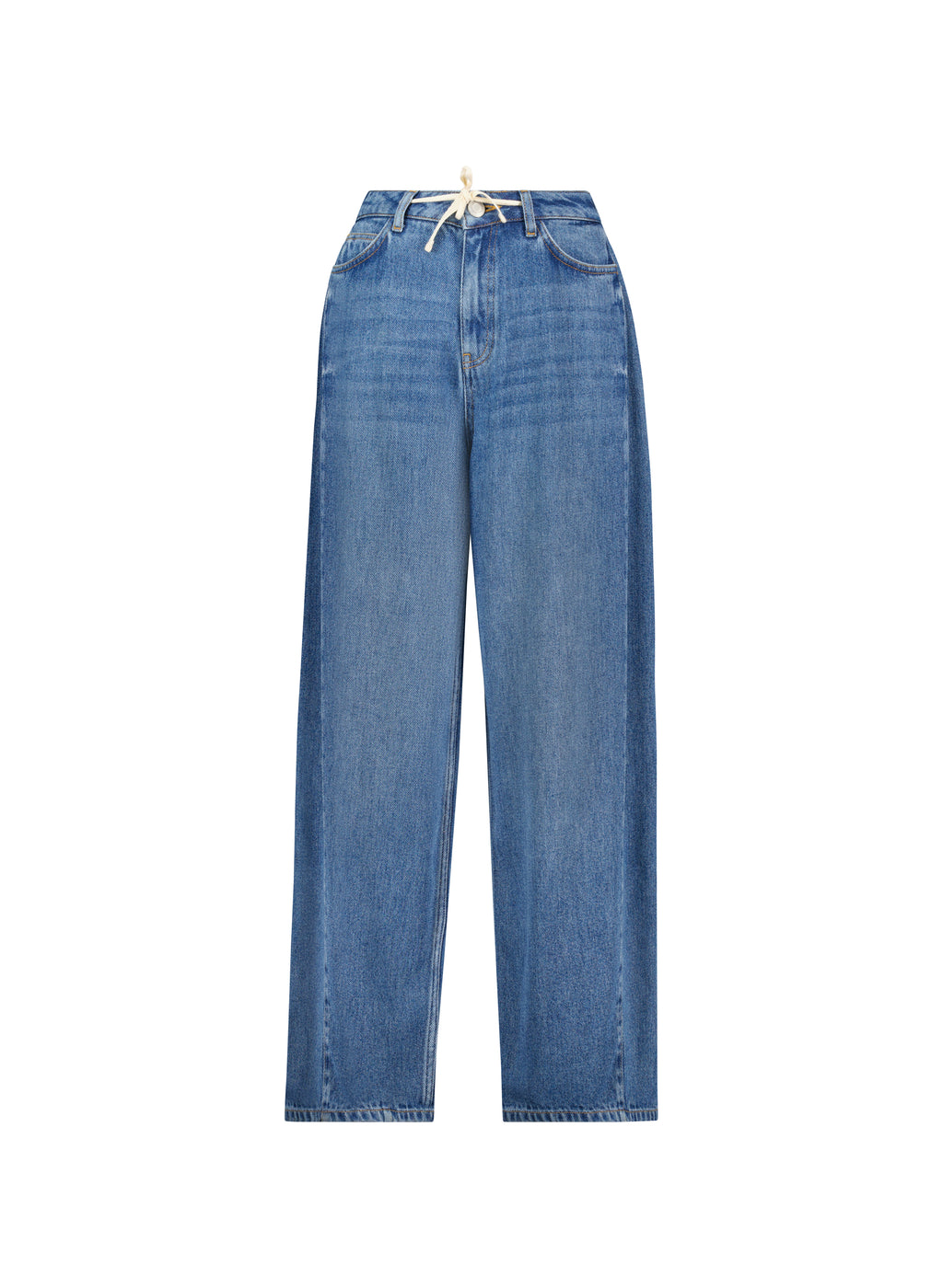 Petite Leonor Tie Front Wide Leg Jeans
