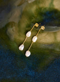 Emma Keshi Pearl Chain Drop Earrings