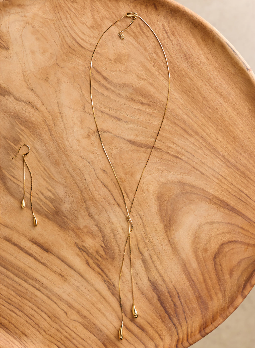 Rose Tear Drop Necklace