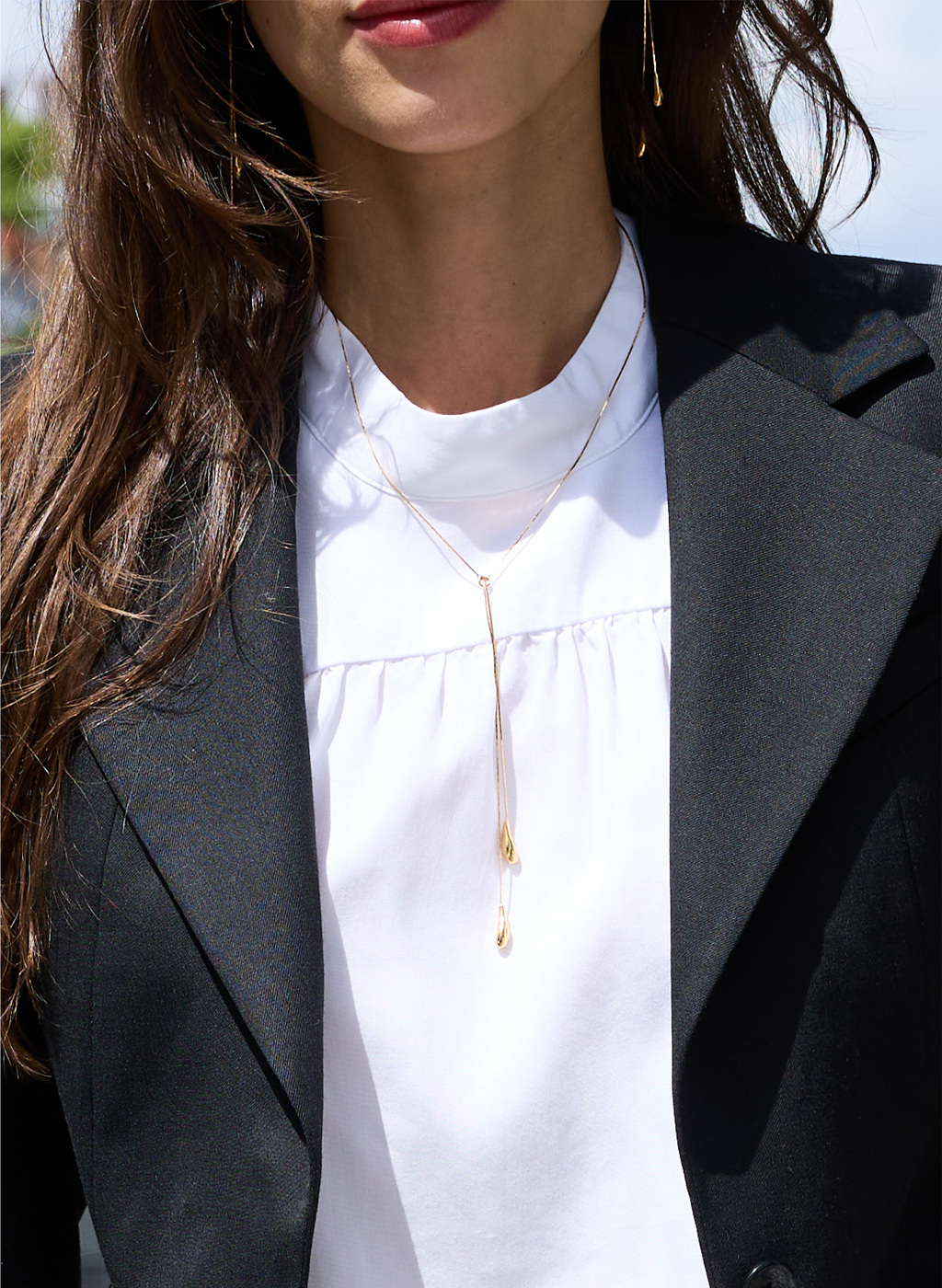 Rose Tear Drop Necklace