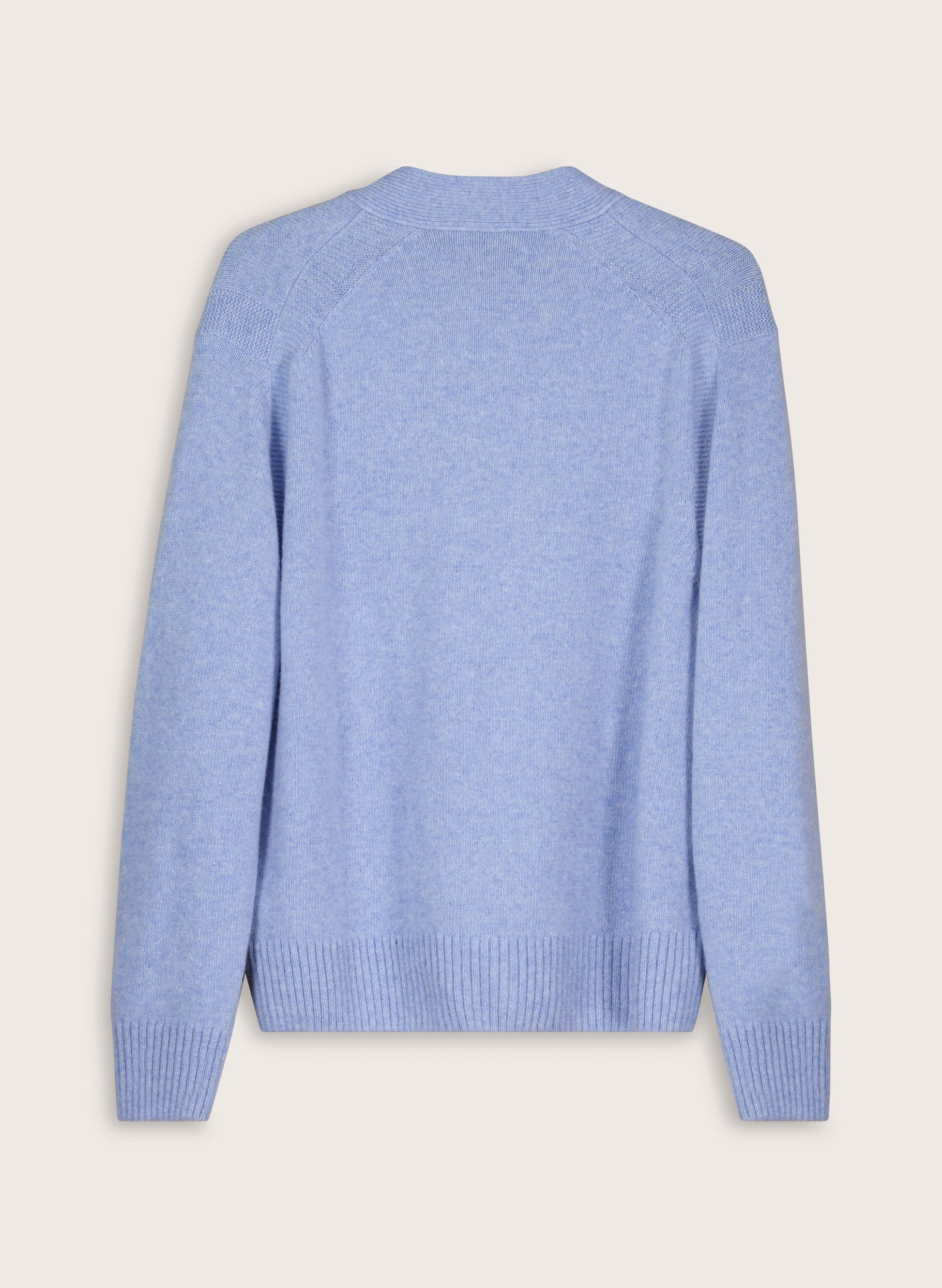 Celine V-neck Wool Blend Cardigan Light Blue Baukjen