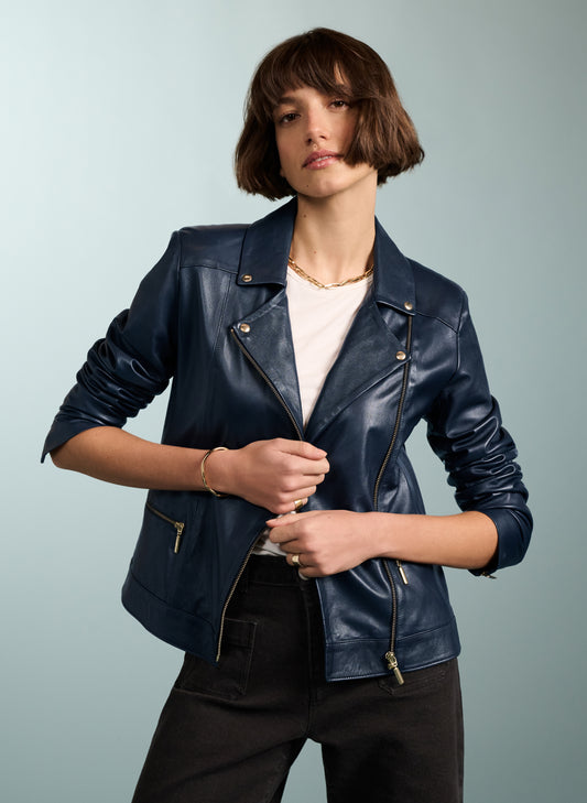 Kara Leather Biker Jacket