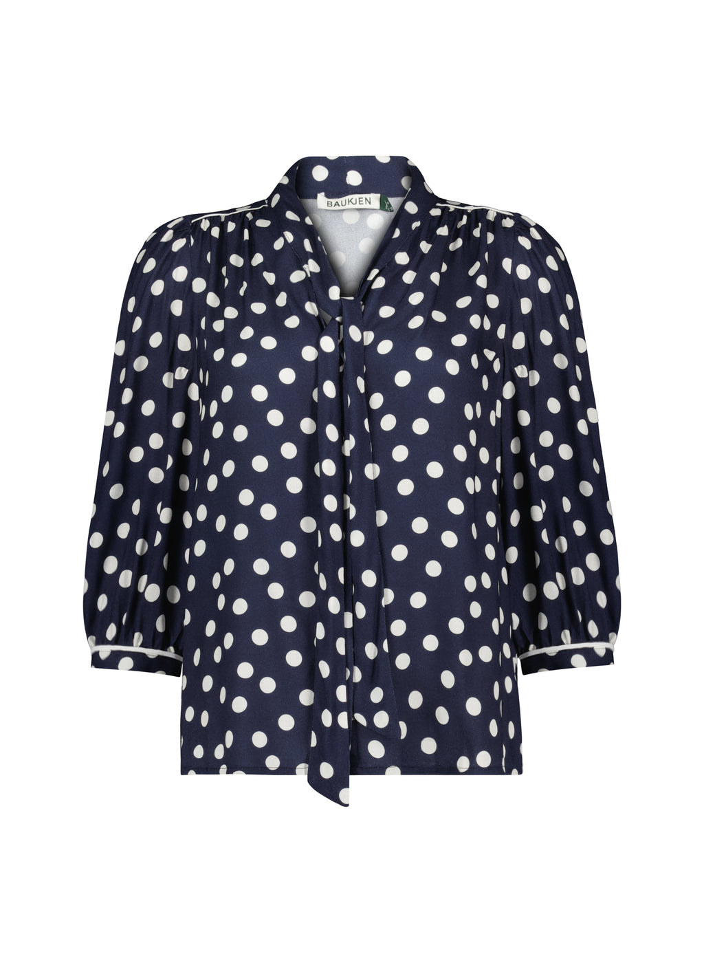 Amalie Printed Tie Neck Blouse