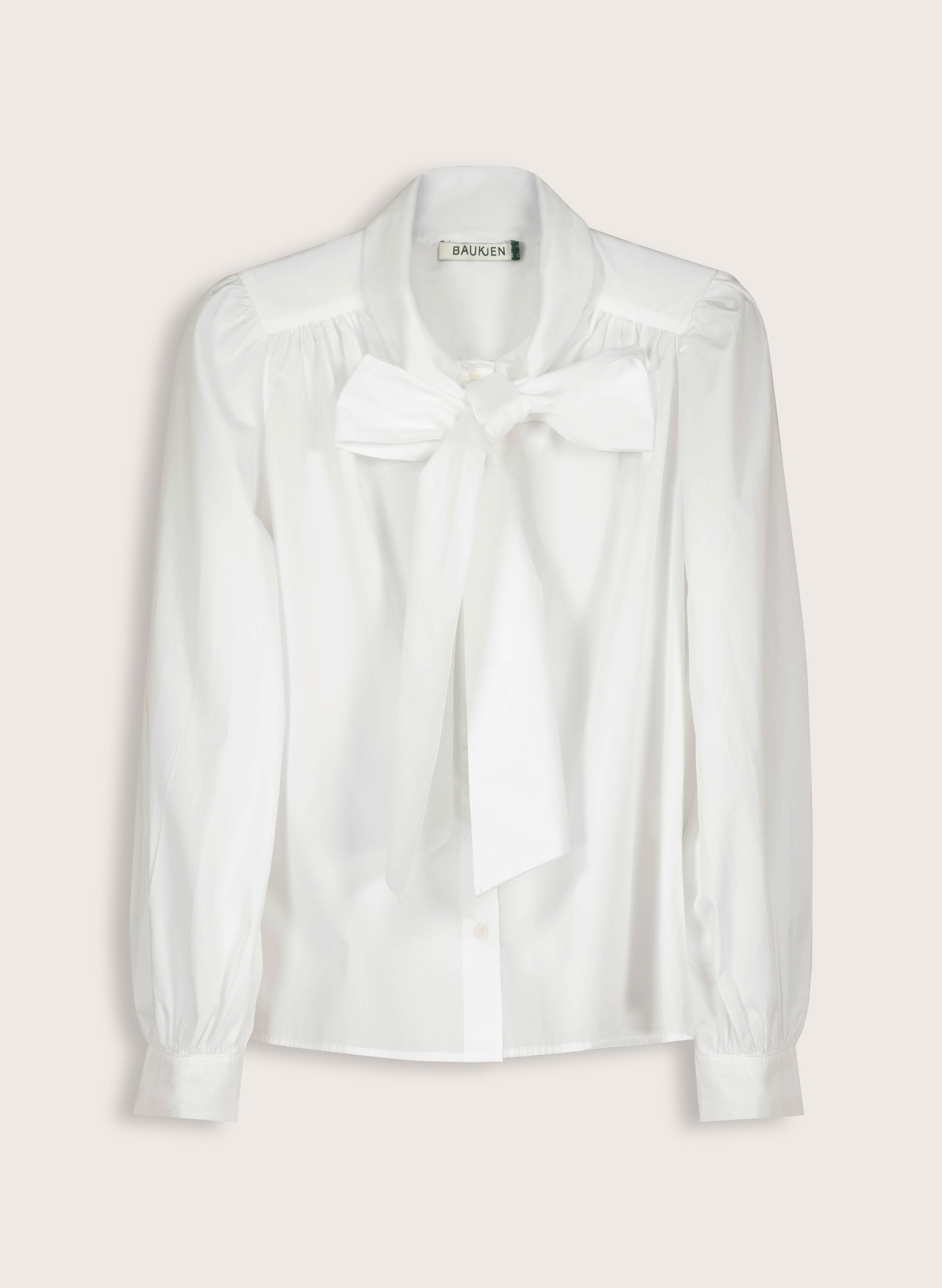 Araya Organic Cotton Bow Neck Blouse