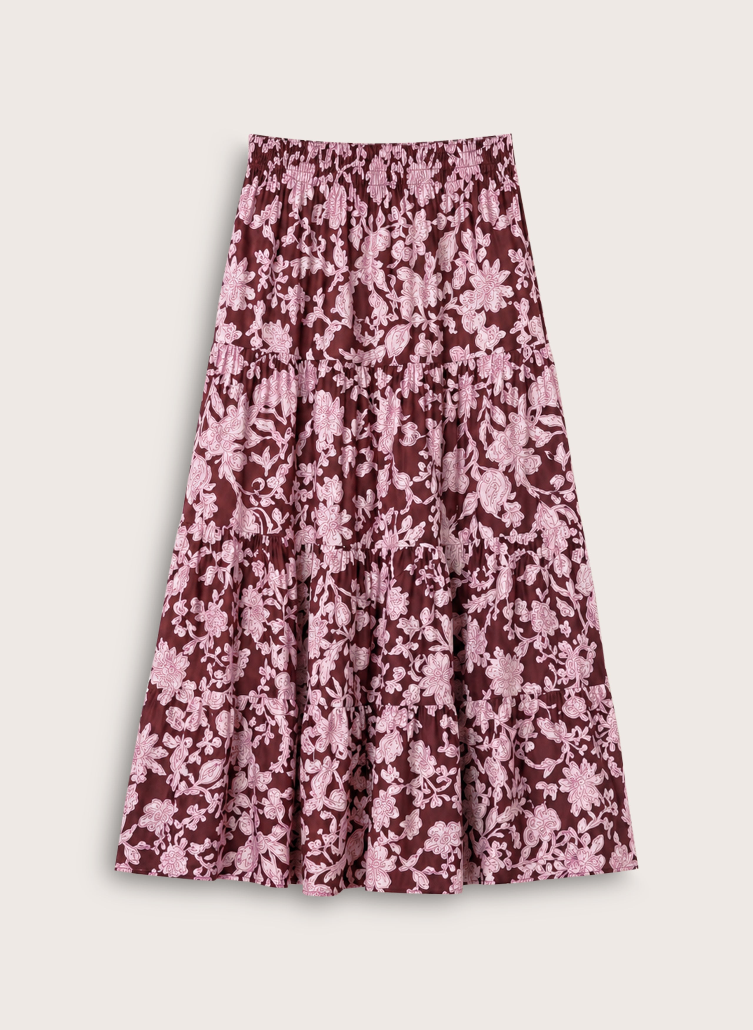 Tammy Organic Printed Midi Skirt