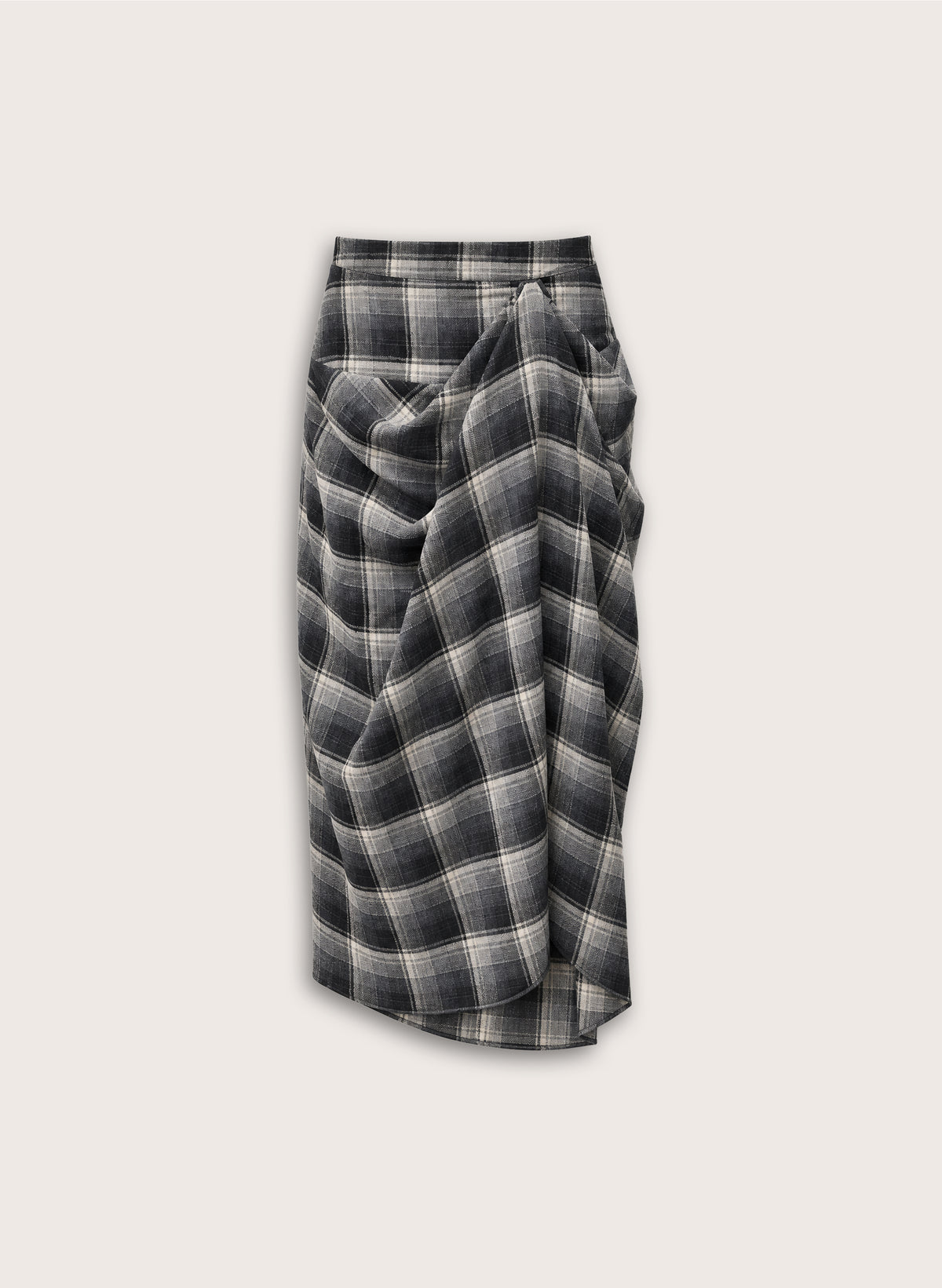 Kaia Check Midi Skirt