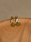 Arie Hammered Coin Drop Earrings