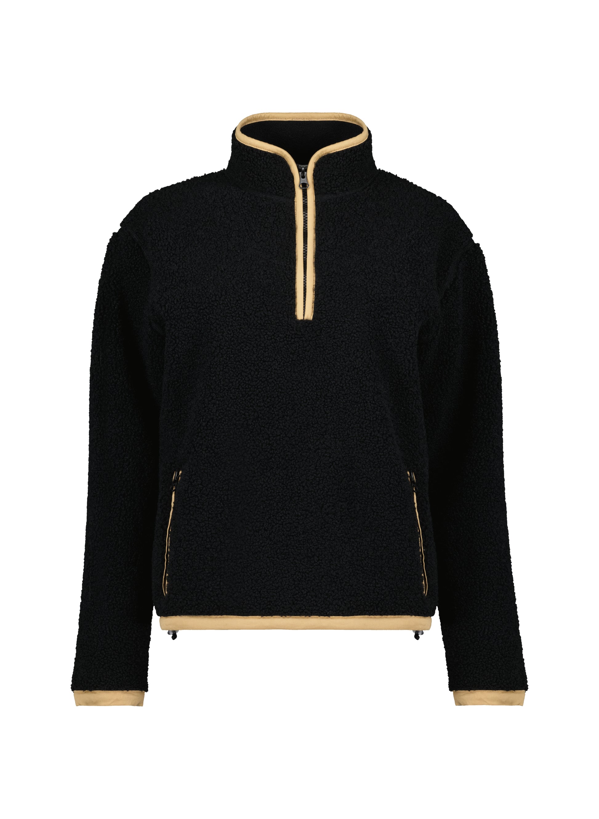 Shelly Quarter Zip Recycled Fleece Caviar Black Baukjen