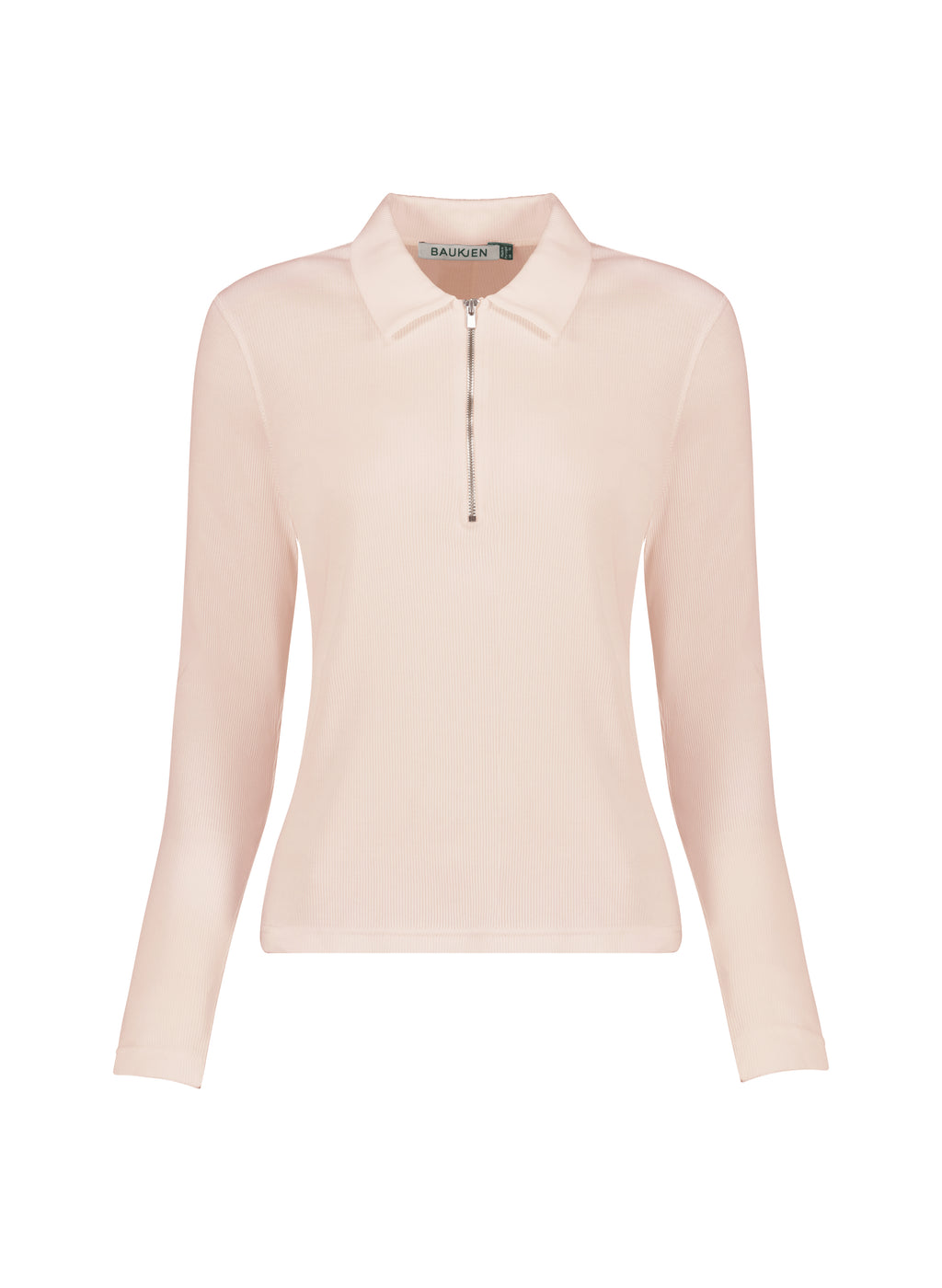 Organic Cotton Zip Collar Top