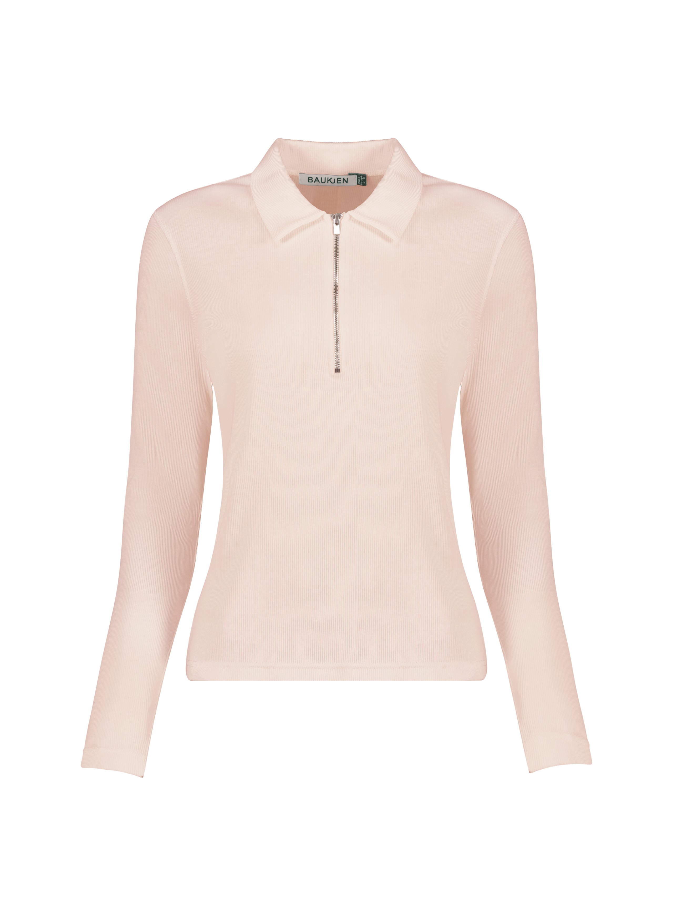 Organic Cotton Zip Collar Top