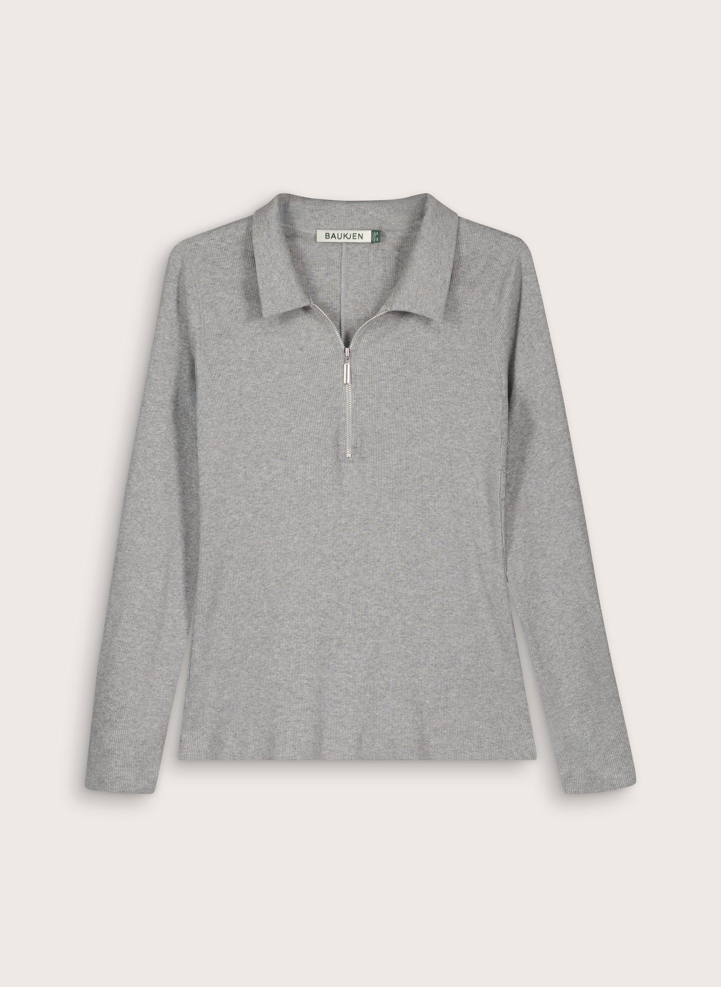 Organic Cotton Zip Collar Top