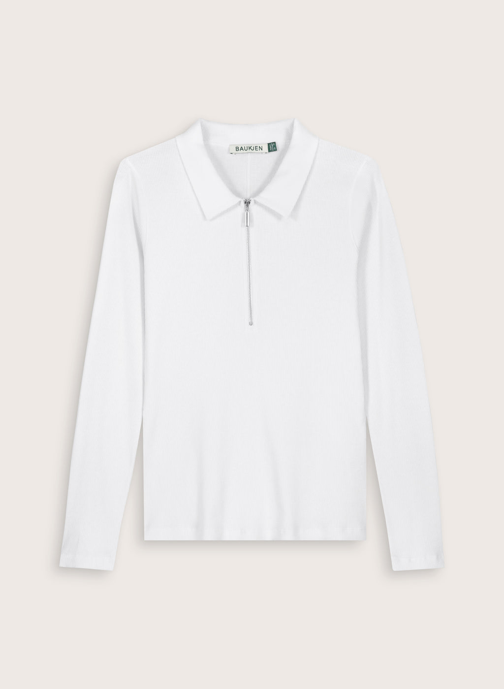 Organic Cotton Zip Collar Top