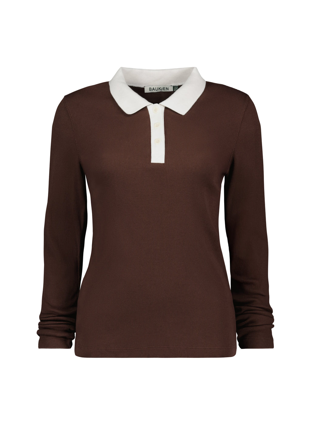 Ellison Contrast Collar Rib Polo Top