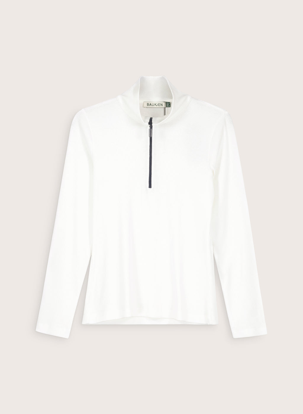 Clayton Organic Cotton Zip Turtleneck Top