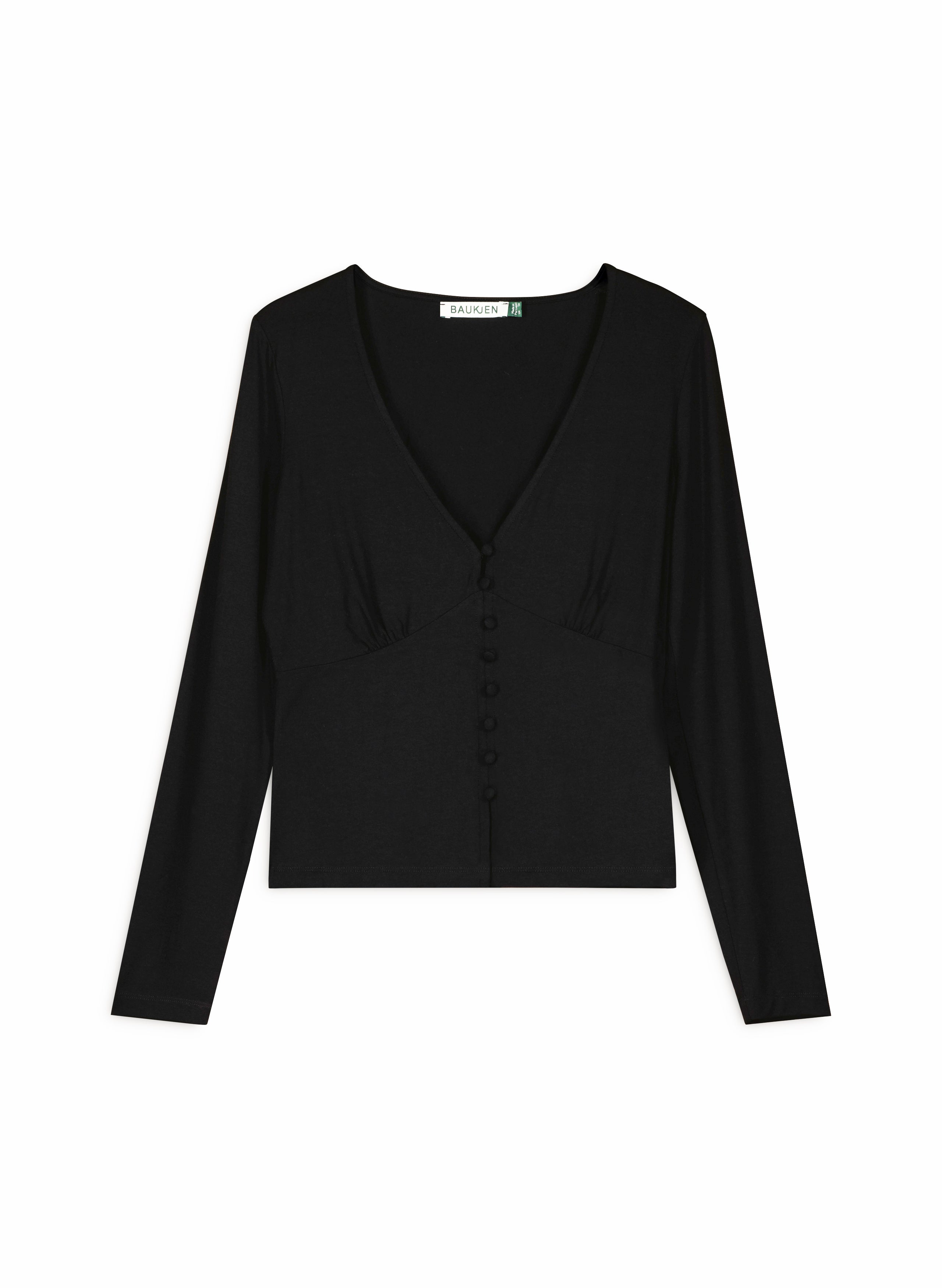 Lison V-Neck Button Through Top