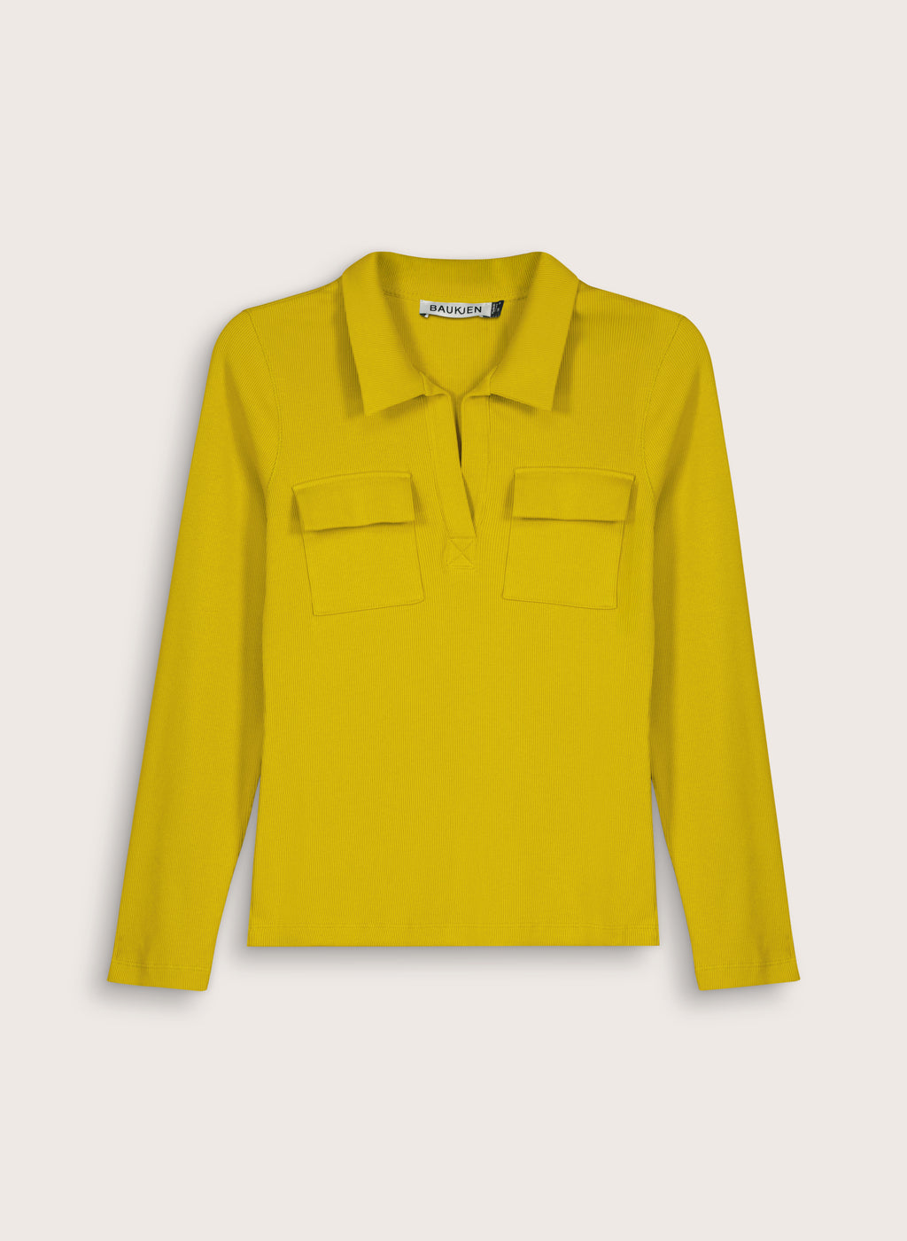 Allie Organic Cotton Rib Collar Top