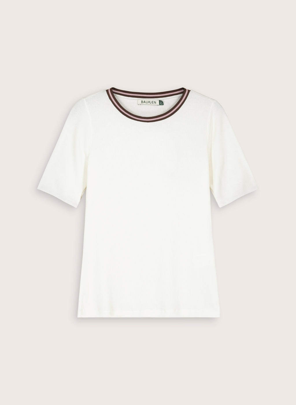 Sylvie Organic Cotton Rib Crew Neck Tee