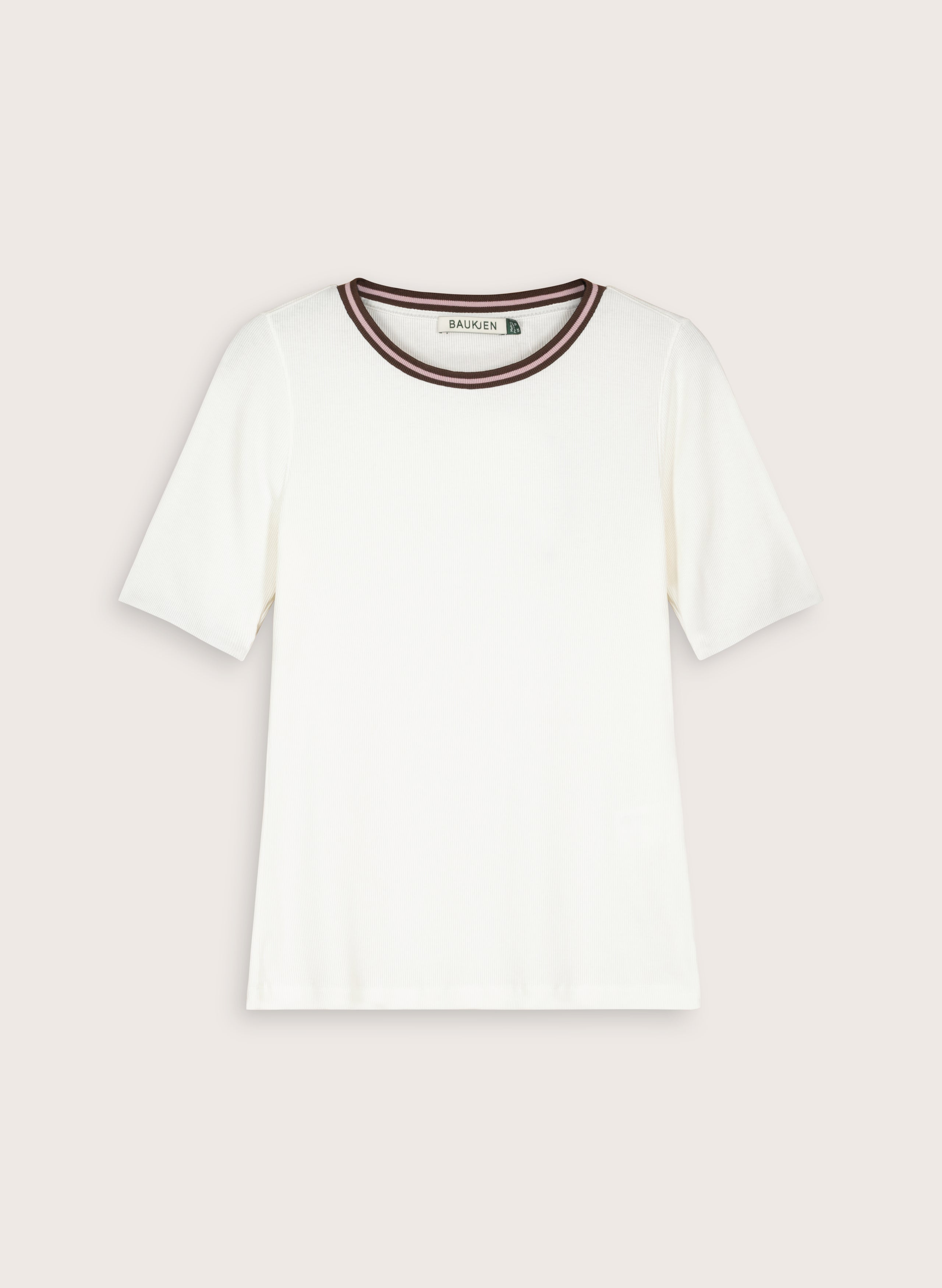 Sylvie Organic Cotton Rib Crew Neck Tee